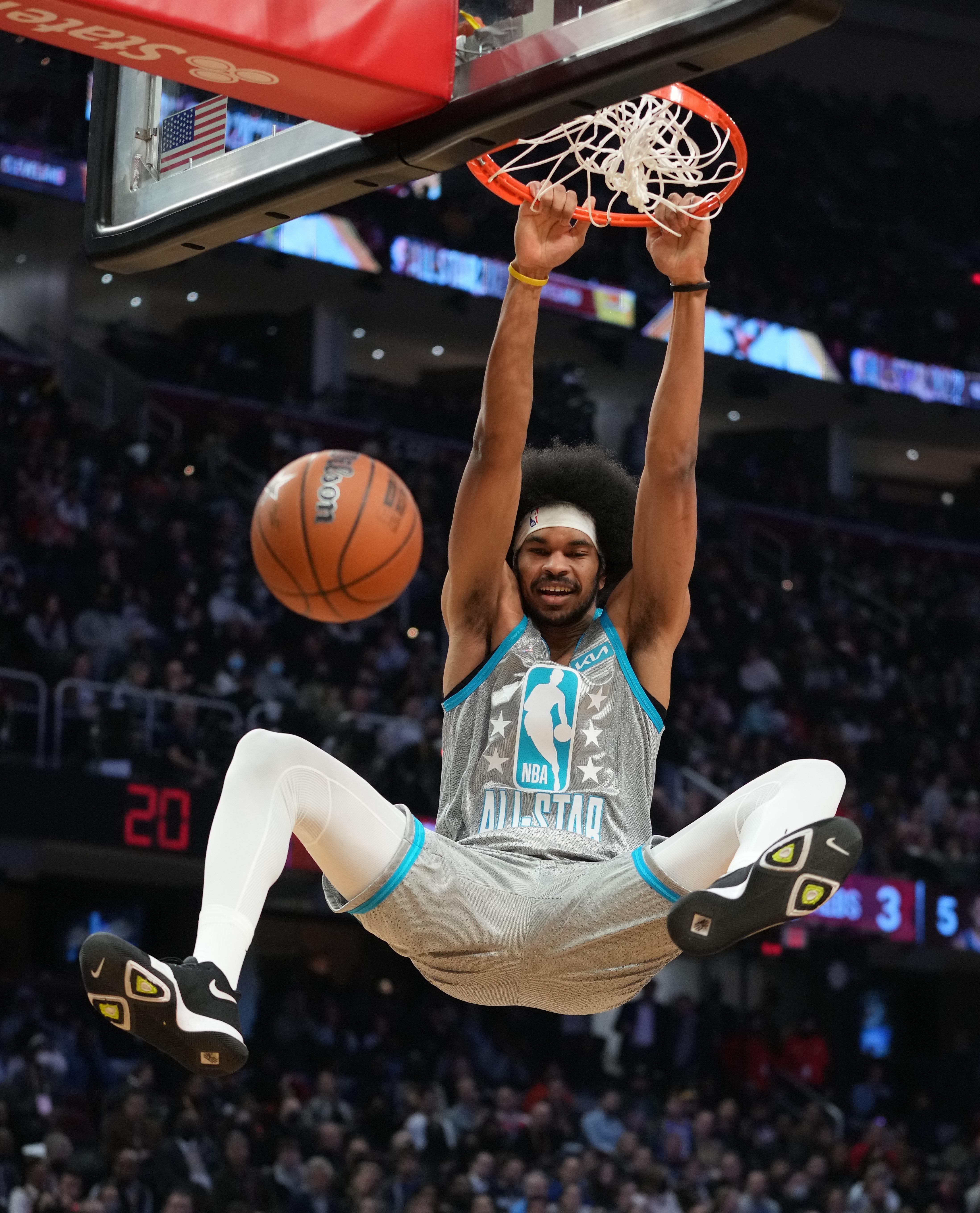 4392x5436 Cavs' All Stars Darius Garland, Jarrett Allen Soak In History
