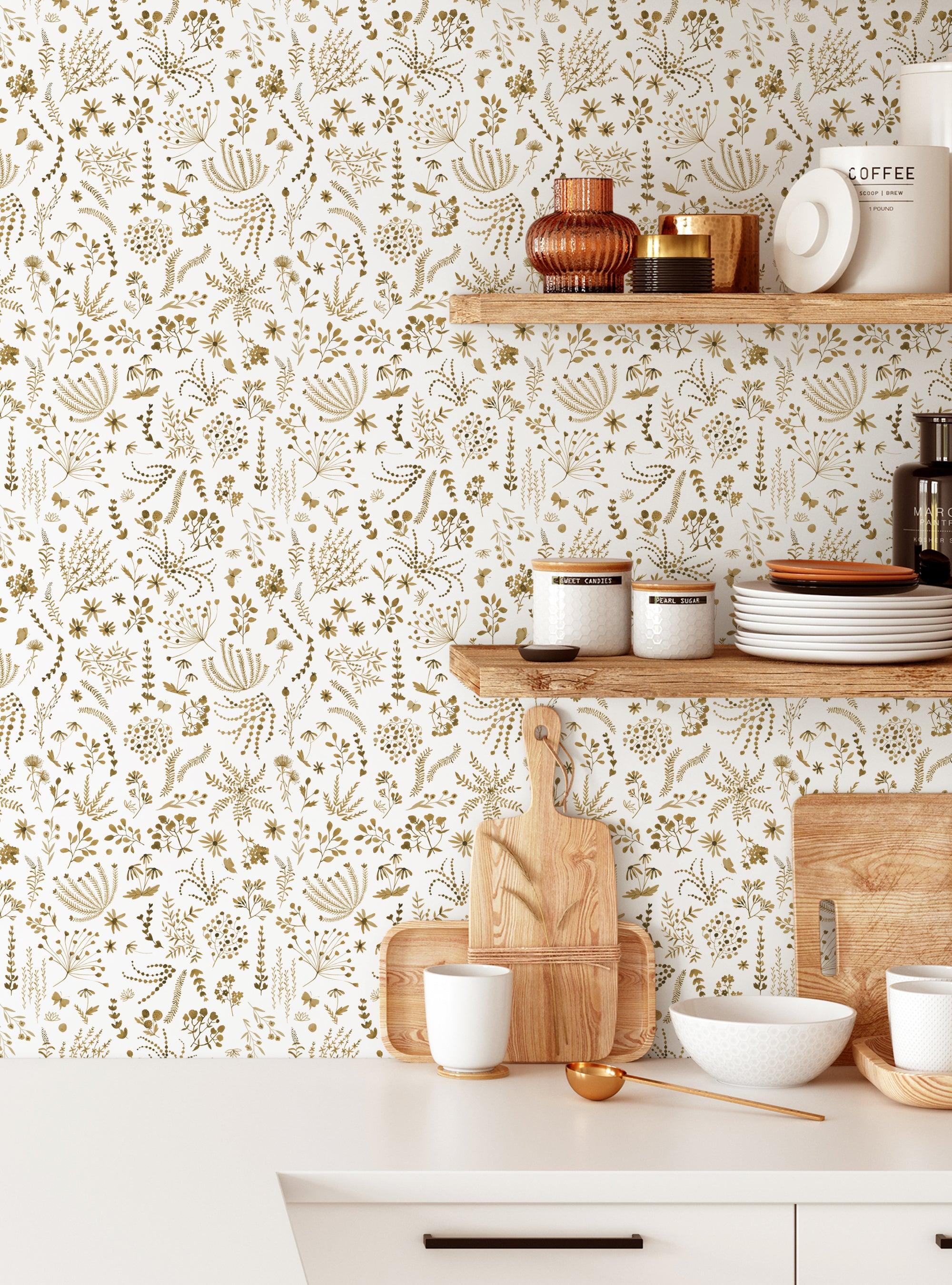 2000x2700 Plant Pattern Floral Peel and Stick Wallpaper