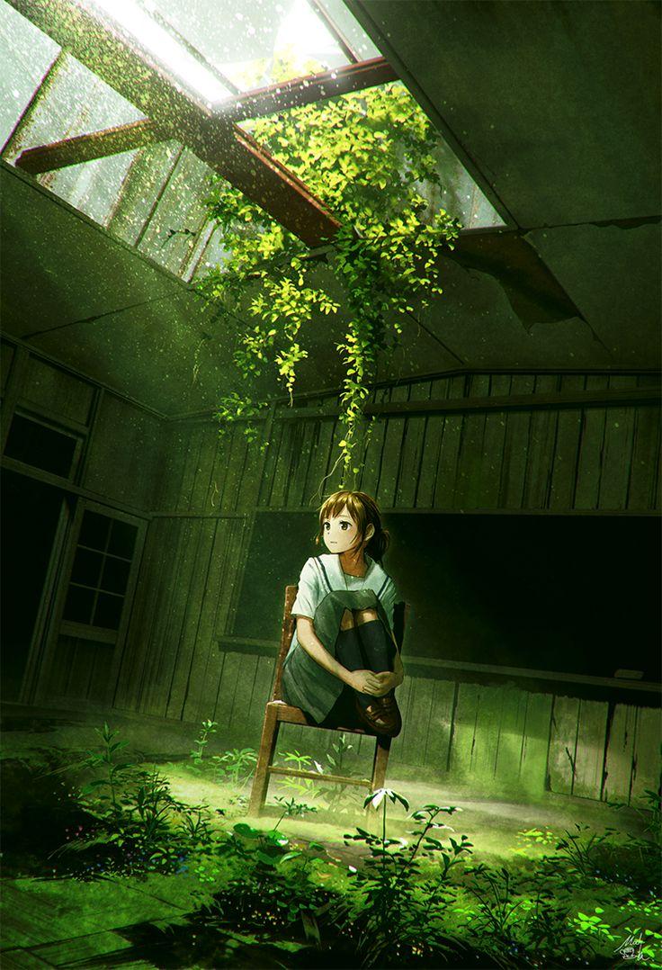 736x1078 Anime scenery, Animation art, Anime art girl