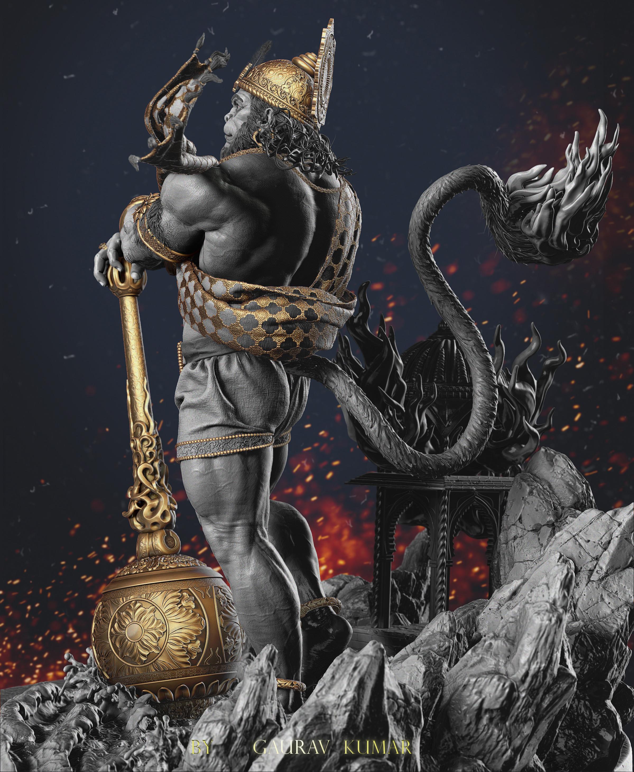 2399x2917 Hanuman Hindu God