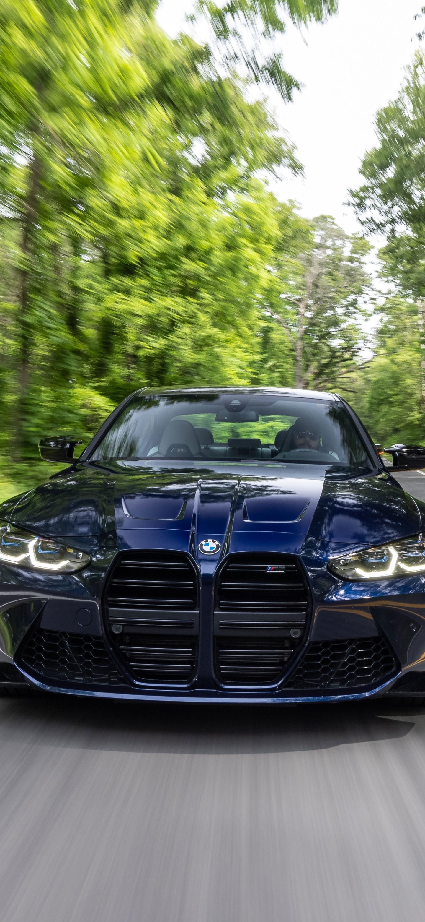 1440x3120 Blue BMW M3 Competition (G80)