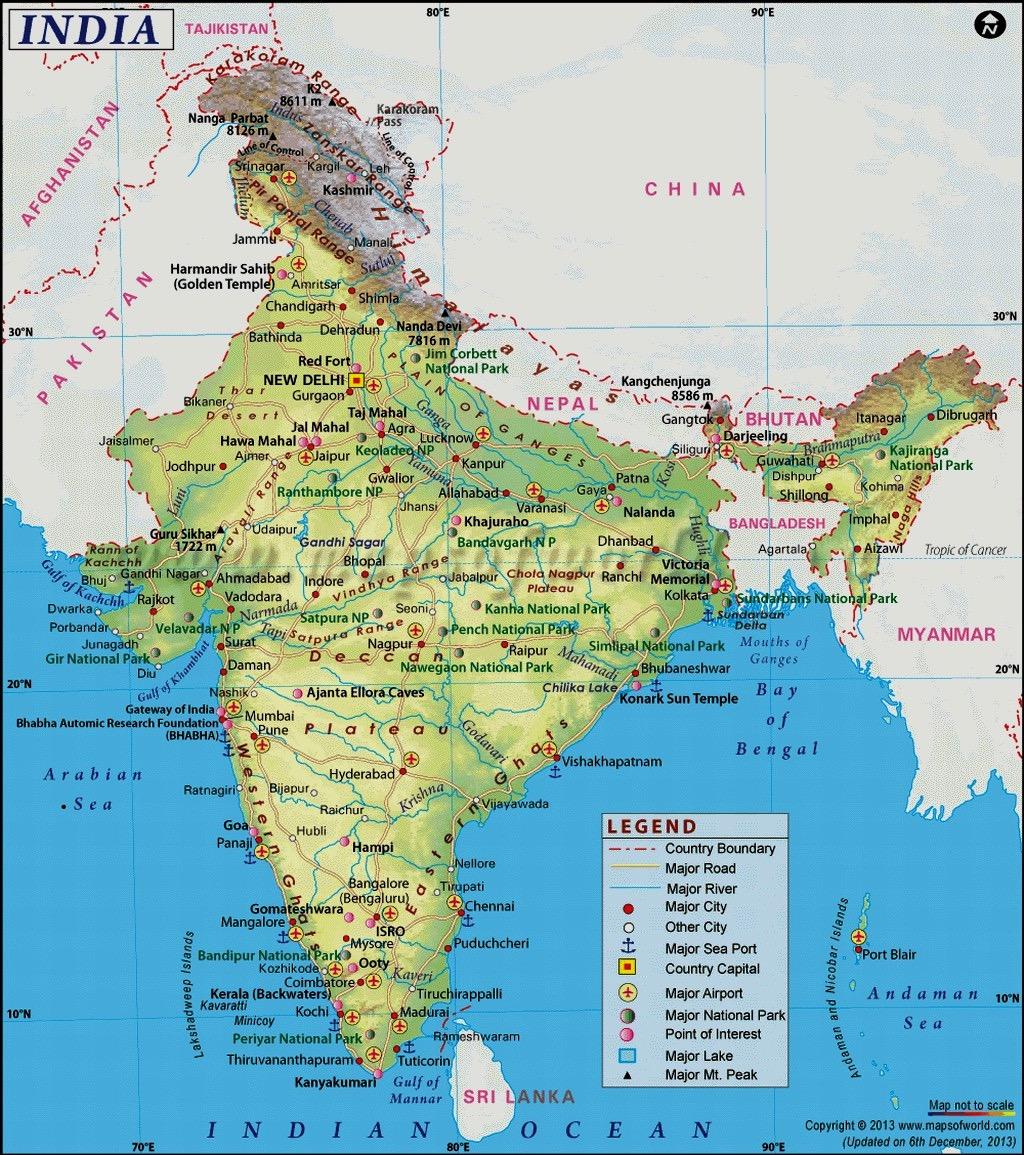 1024x1155 India Map Wallpaper