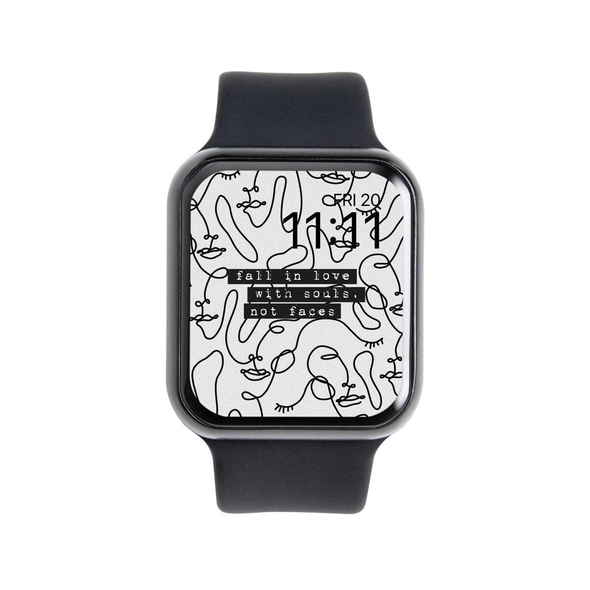1200x1200 Souls Not Faces Line Art Apple Watch Wallpaper by The Urban Flair