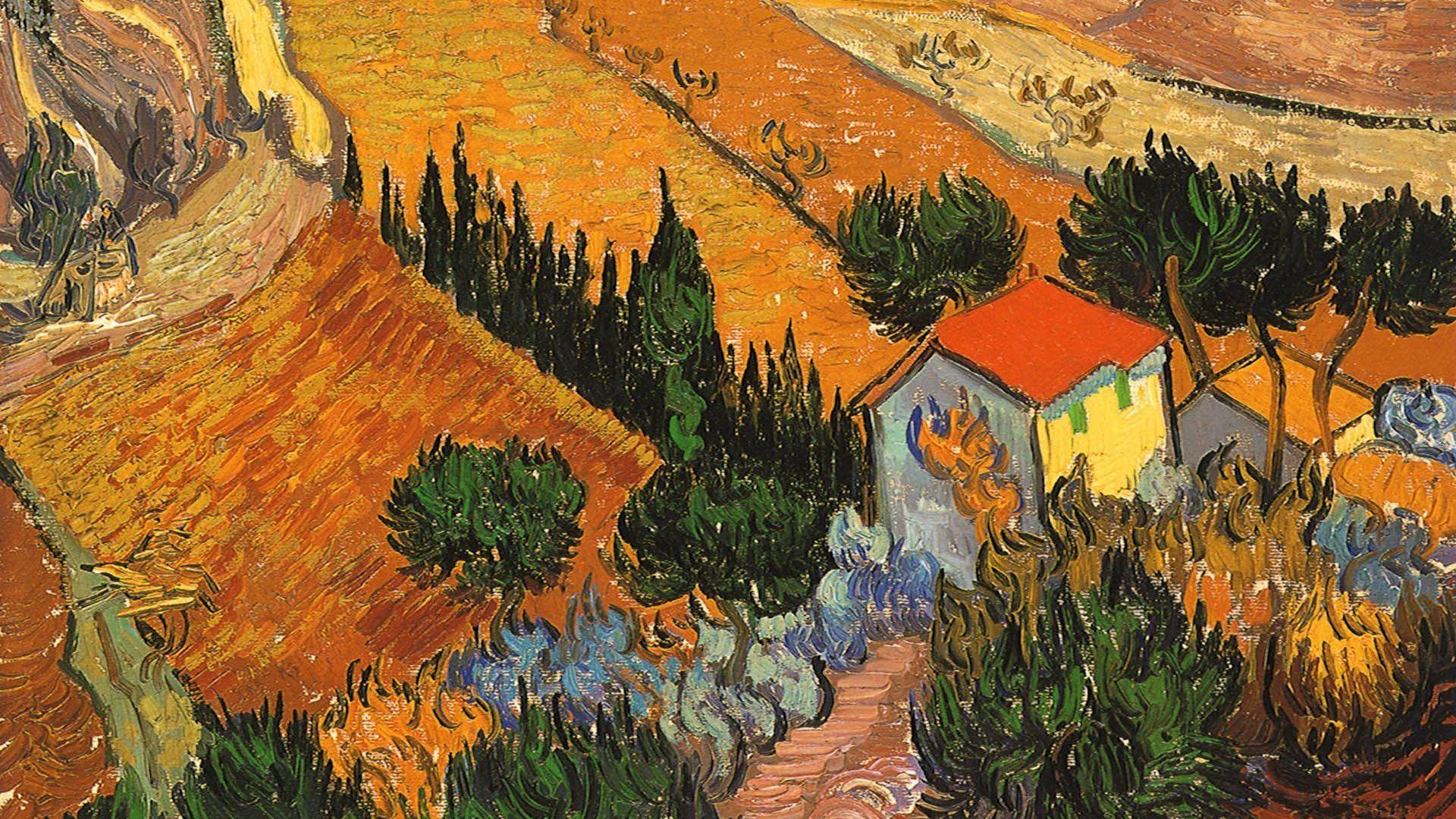 1920x1080 Landscapes: Artwork Vincent Van Gogh Paintings Wallpaper Nature