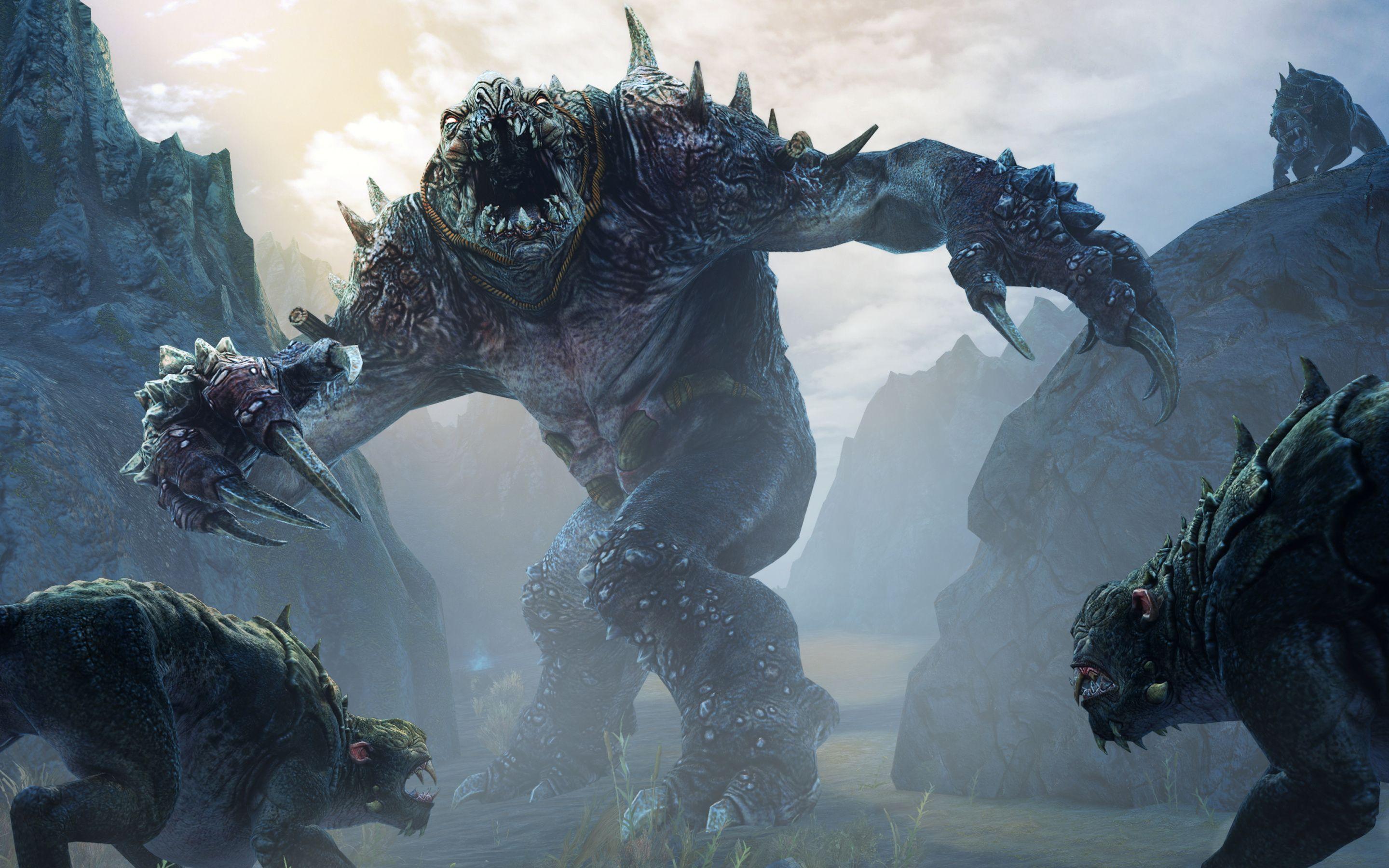 2880x1800 Download 2880x1800 Wallpaper Dragon, Tyrannosaurus, Sauron, The Lord