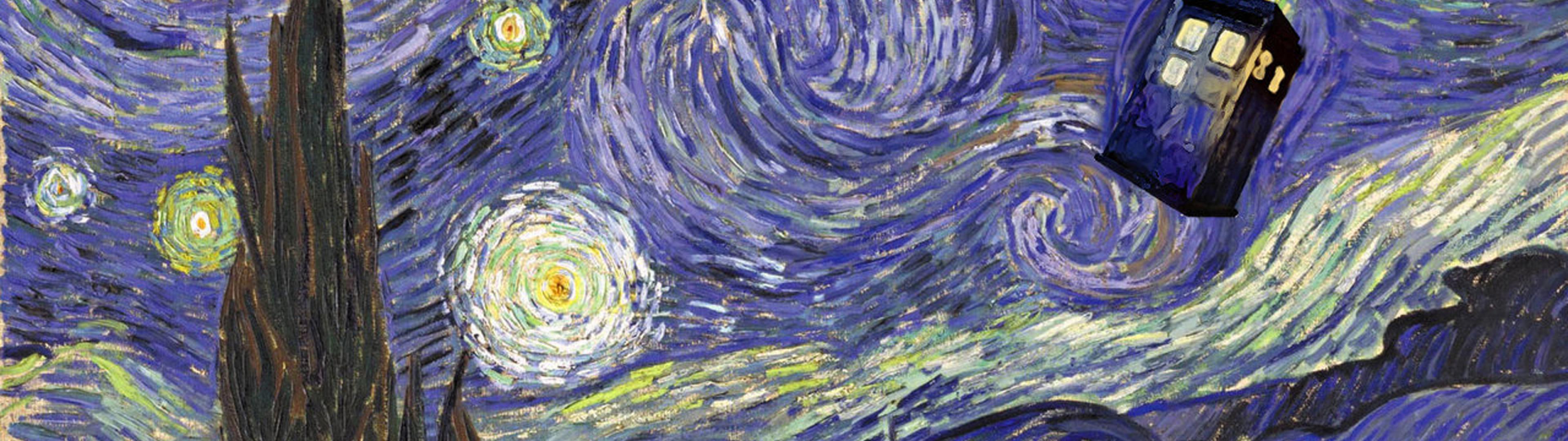 3840x1080 Starry Night By Vincent Van Gogh Wallpaper