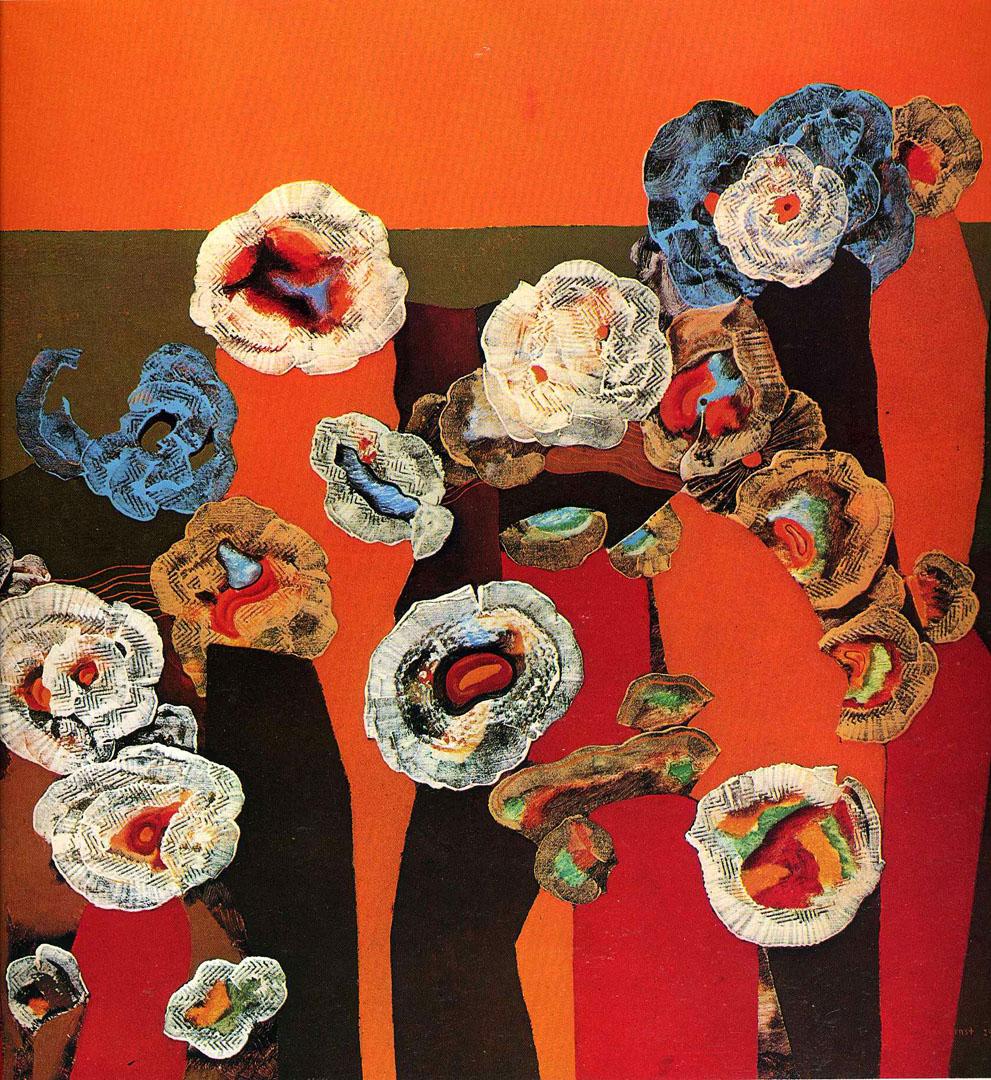 991x1080 Collage Of Flowers surrealist max ernst art wallpaper