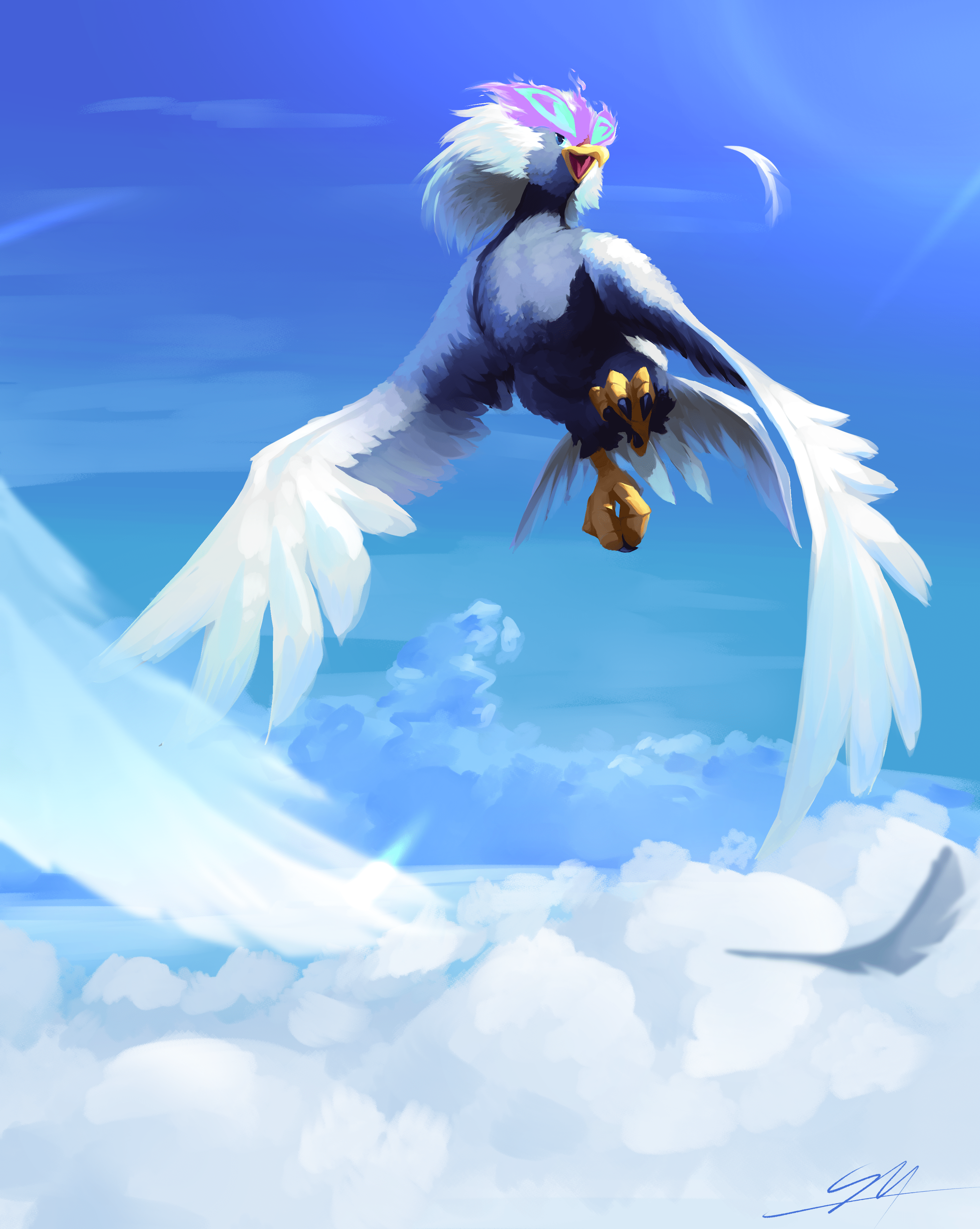 3078x3858 I drew Hisuian Braviary