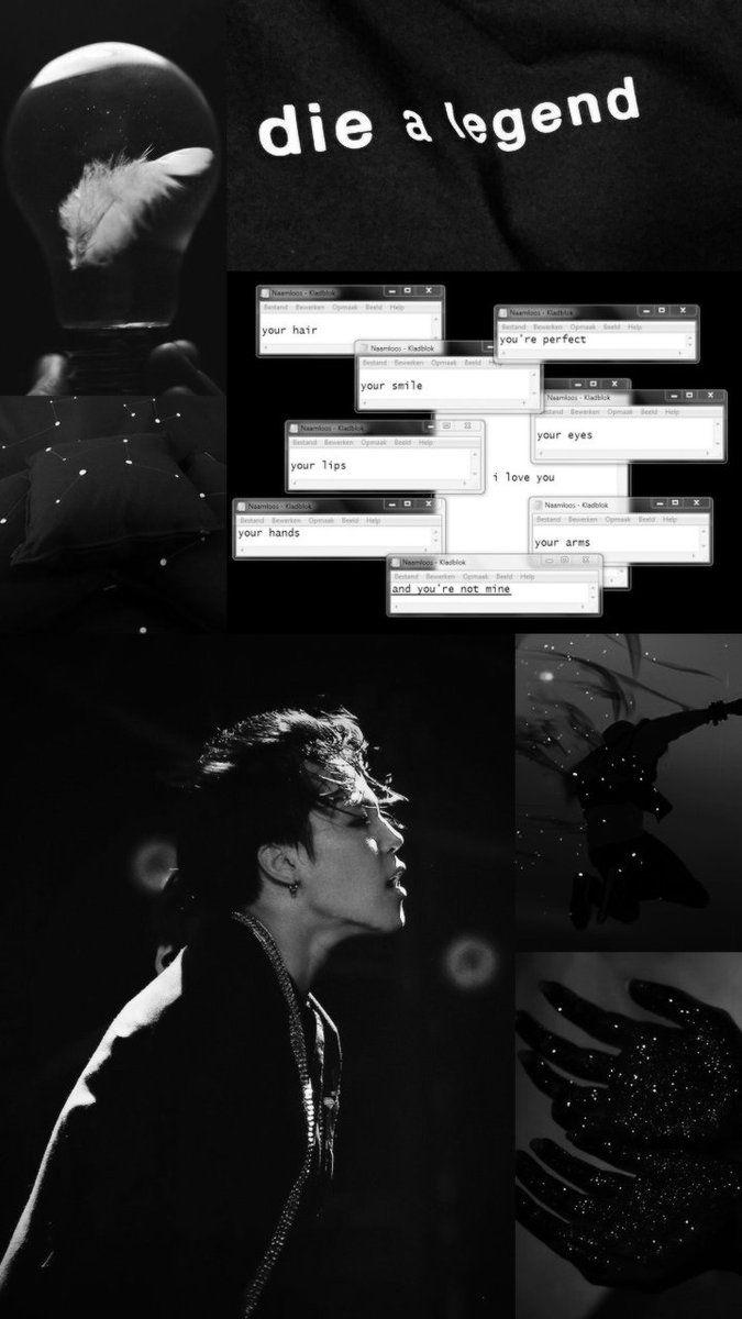 675x1200 Aesthetic Jimin Black Wallpaper