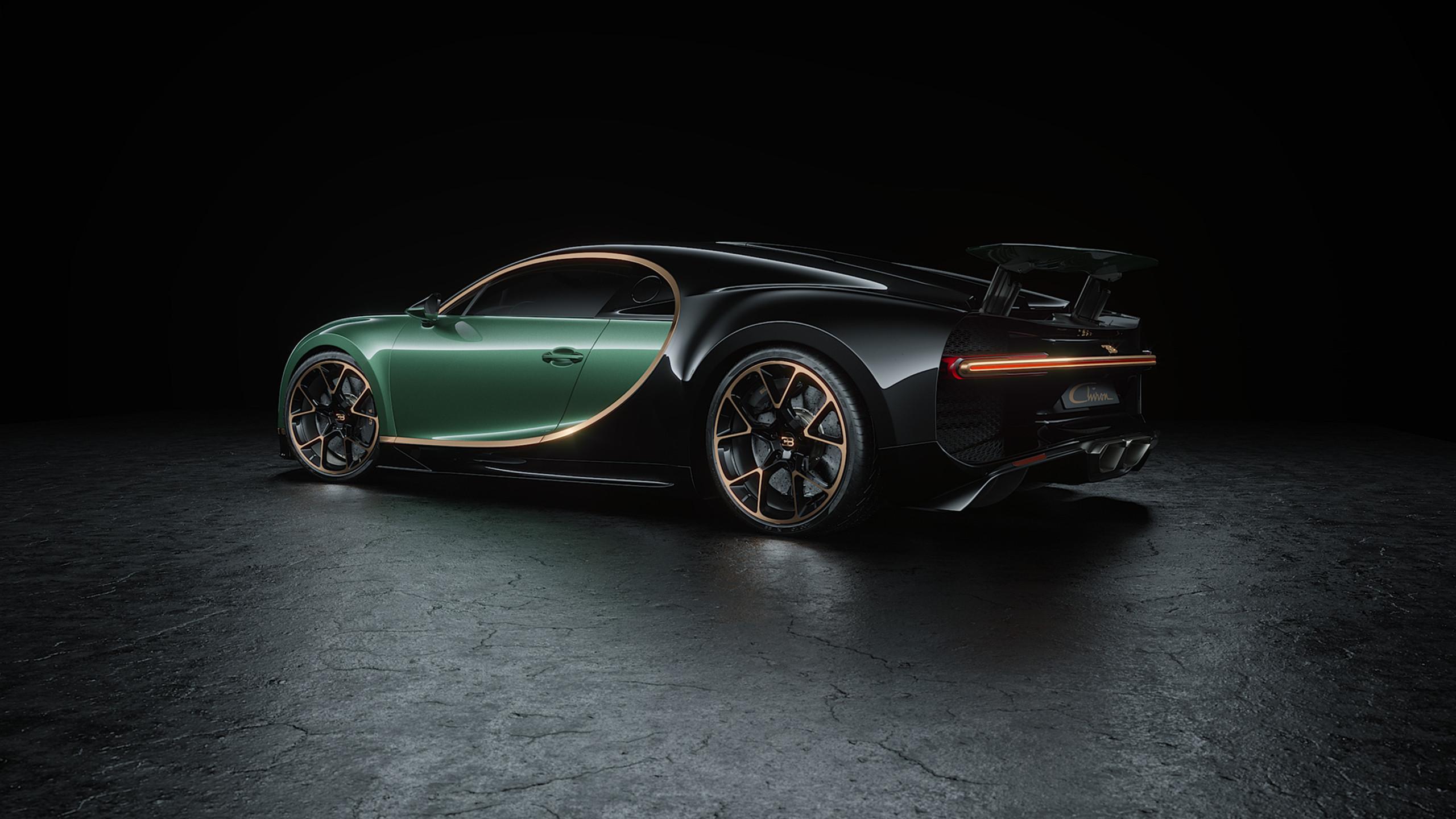 2560x1440 Green Bugatti Chiron Rear 1440P Resolution HD 4k Wallpaper, Image, Background, Photo and Picture