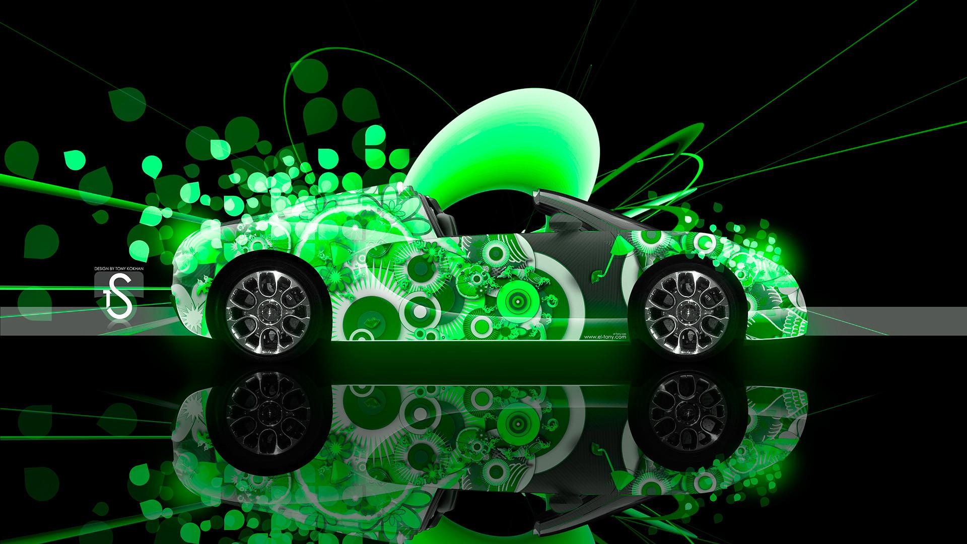 1920x1080 Green Bugatti Veyron Wallpaper