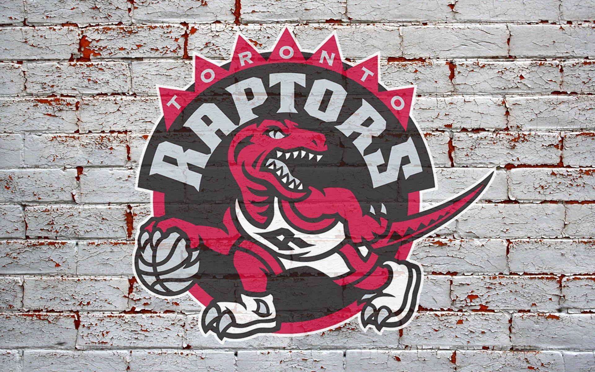 1920x1200 NBA Toronto Raptors Logo On Grey Brick Wall HD Wallpaper