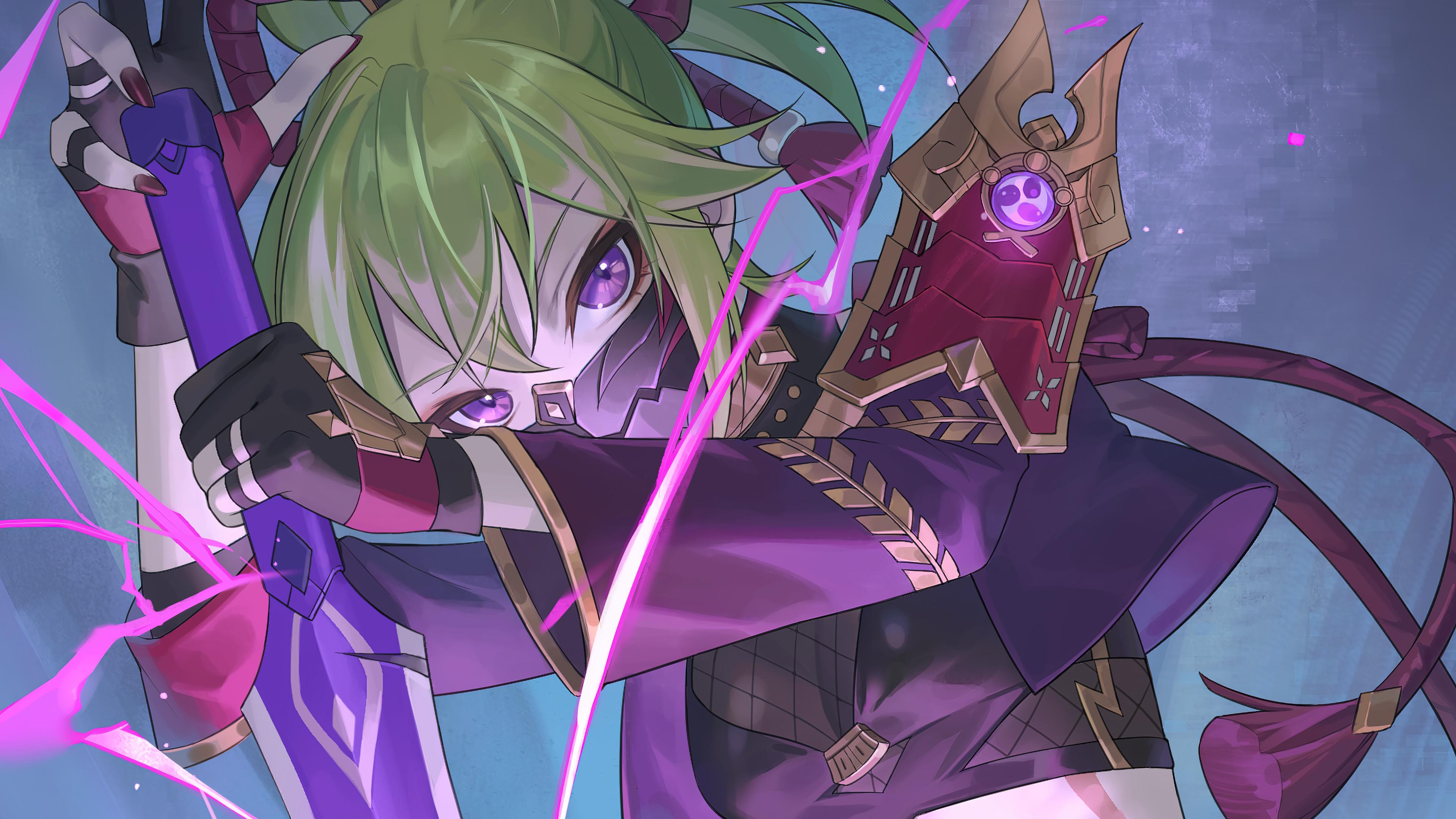 3840x2160 Kuki Shinobu fighting Genshin Impact Wallpaper 4k Ultra HD