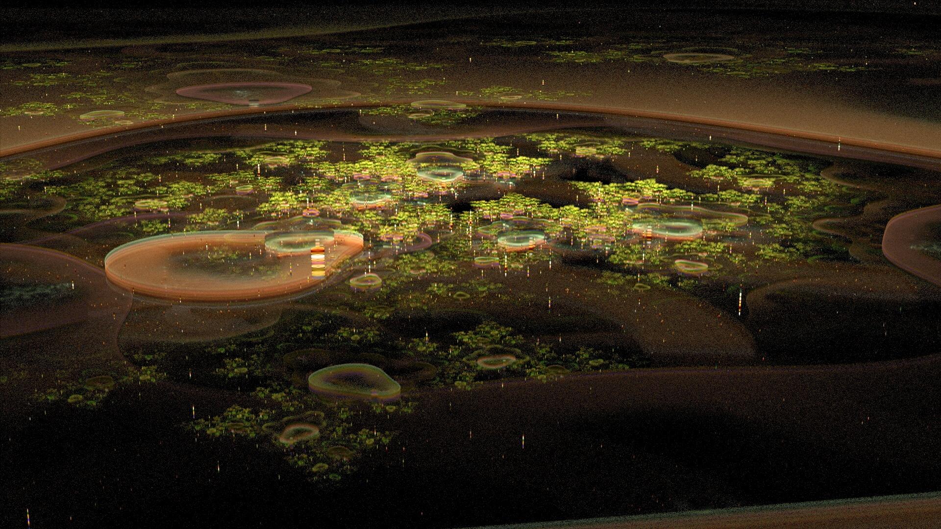 1920x1080 Wallpaper, fractal, fantasy, float, city