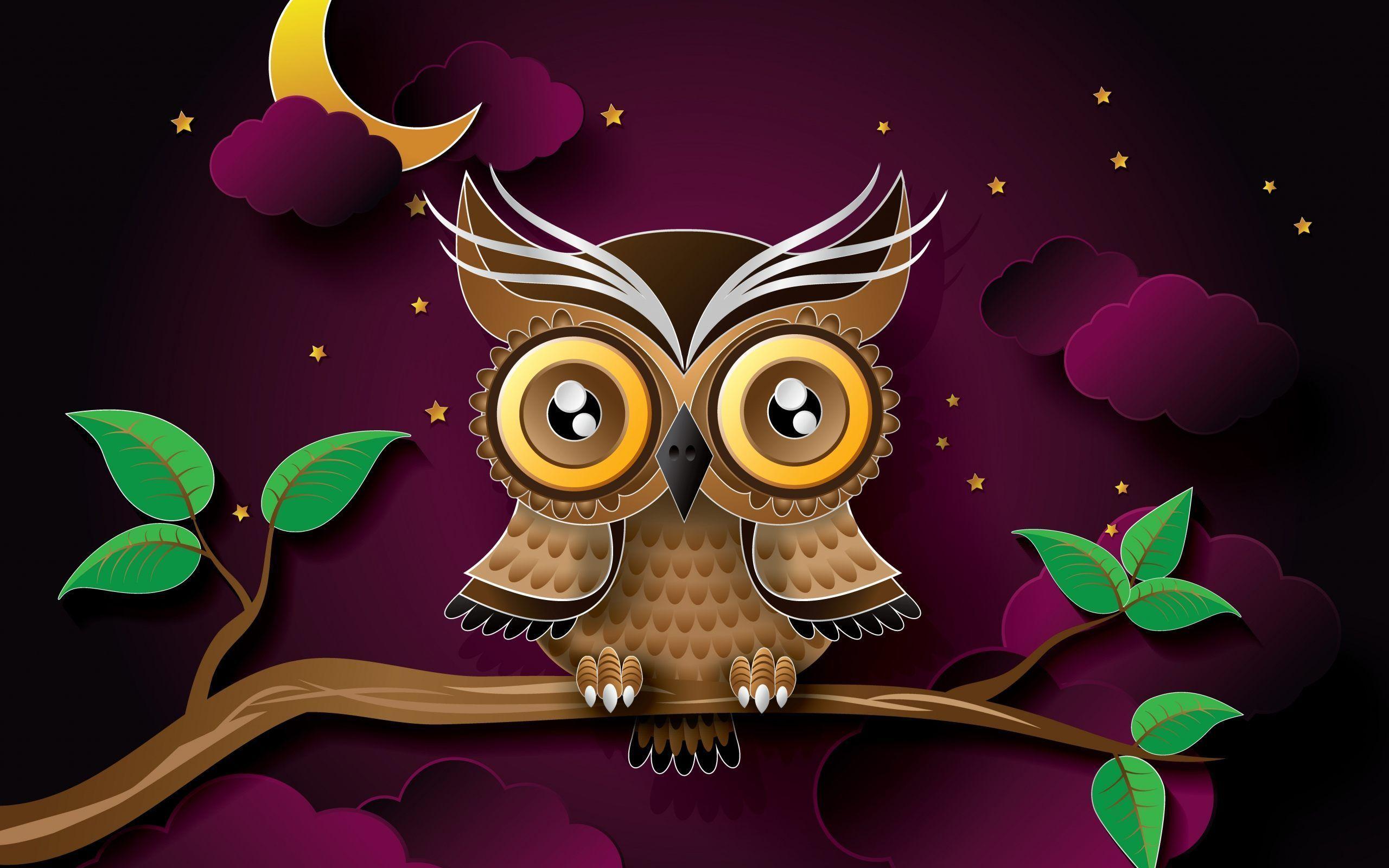 2560x1600 Cute Christmas Owl Desktop Modern Idea