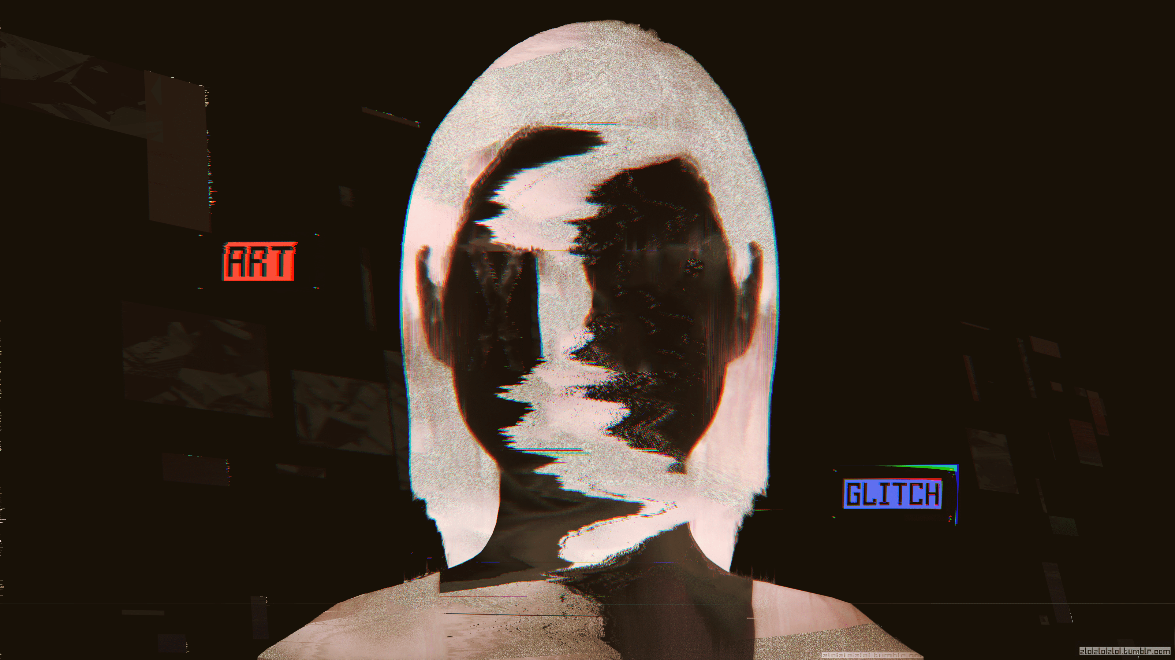 3840x2160 Glitch Art Girl [3840x2160]