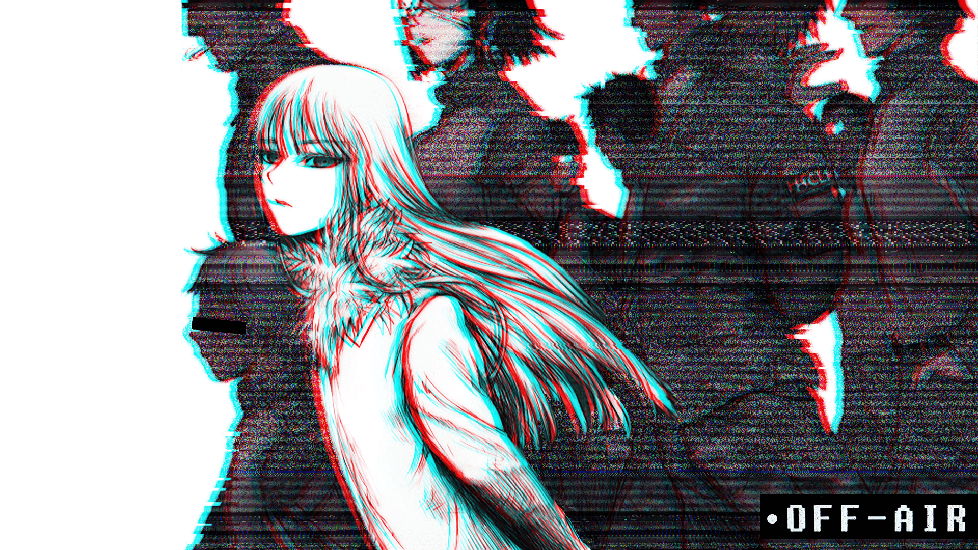 1920x1080 #Ugo, #anime girls, #white hair, #glitch art, #love, #Lehm Brick, #jonah, #Mao, #Jormungand, #Koko Hekmatyar, #chromatic aberration, #Sofia Valmer, wallpaper Gallery HD Wallpaper