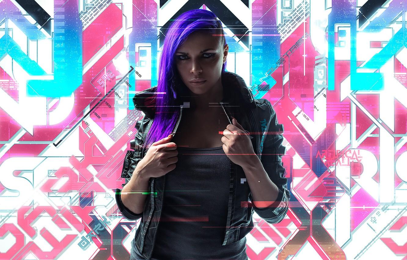 1332x850 Wallpaper Girl, The game, City, Art, Lights, Neon, Cyborg, CD Projekt RED, Cyberpunk Cyberpunk, Cyberpunk, Glitch, Cyberpunk Video game, Concept Art image for desktop, section игры