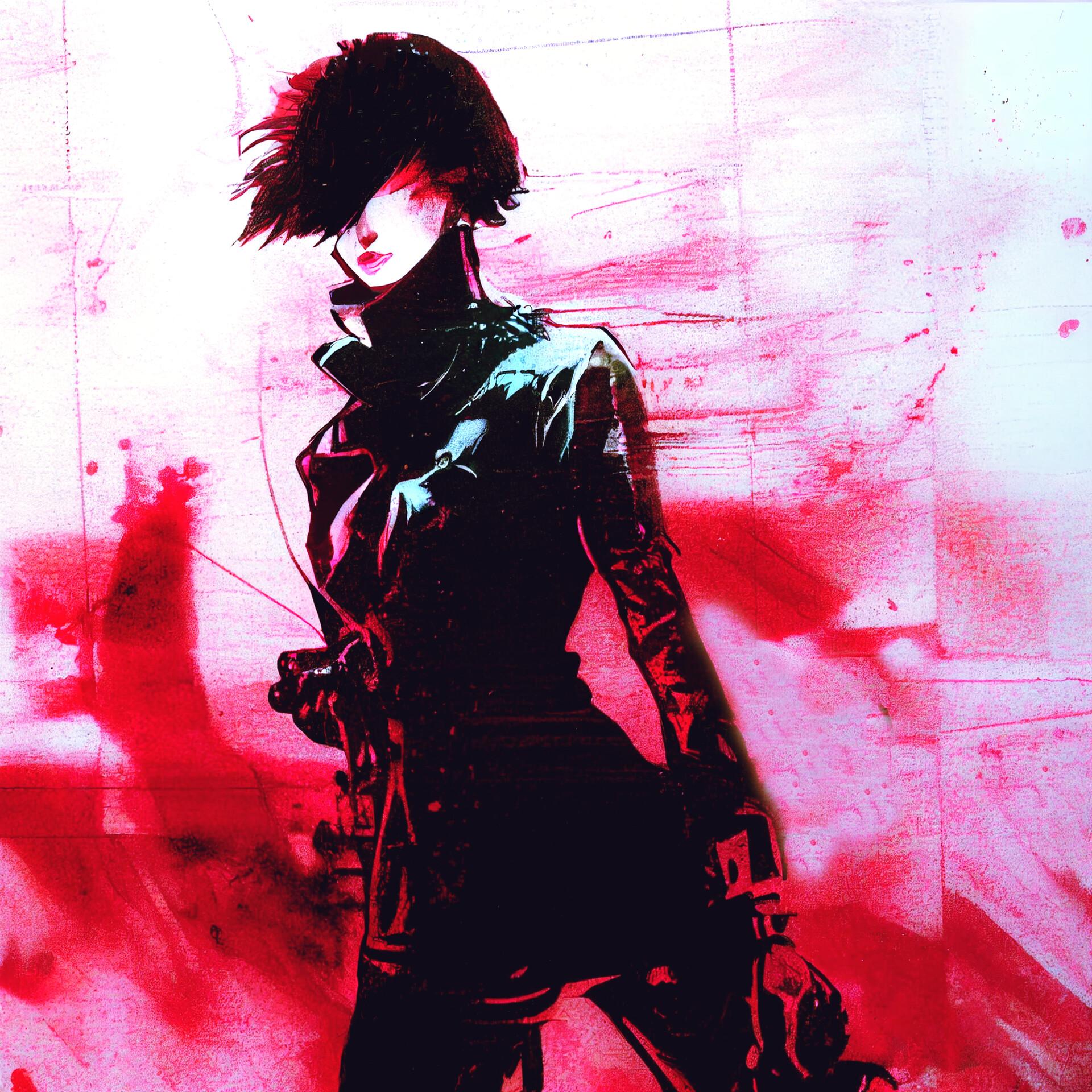 1920x1920 Glitch Girl Concept Art