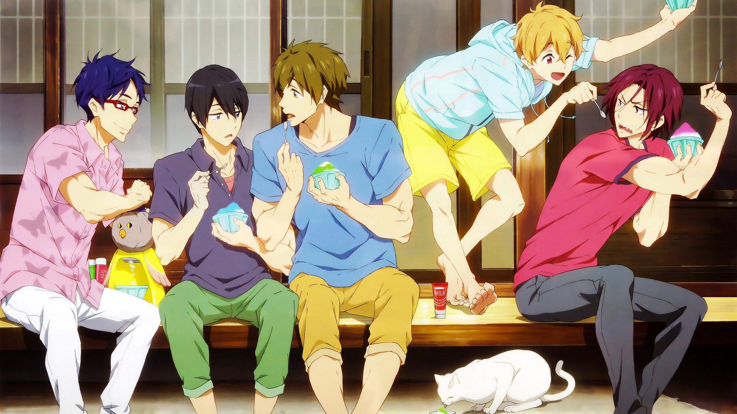 2560x1440 free, Group, Megane, Nagisa, Hazuki, Makoto, Tachibana, Haruka, Nanase, Rei, Ryugazaki, Rin, Matsuoka Wallpaper HD / Desktop and Mobile Background