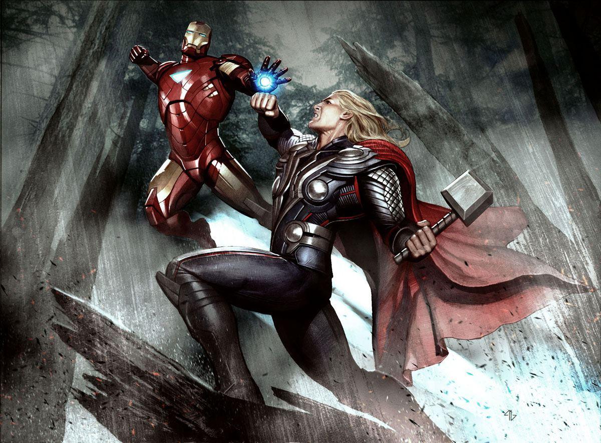 1200x885 Iron Man And Thor Wallpaper