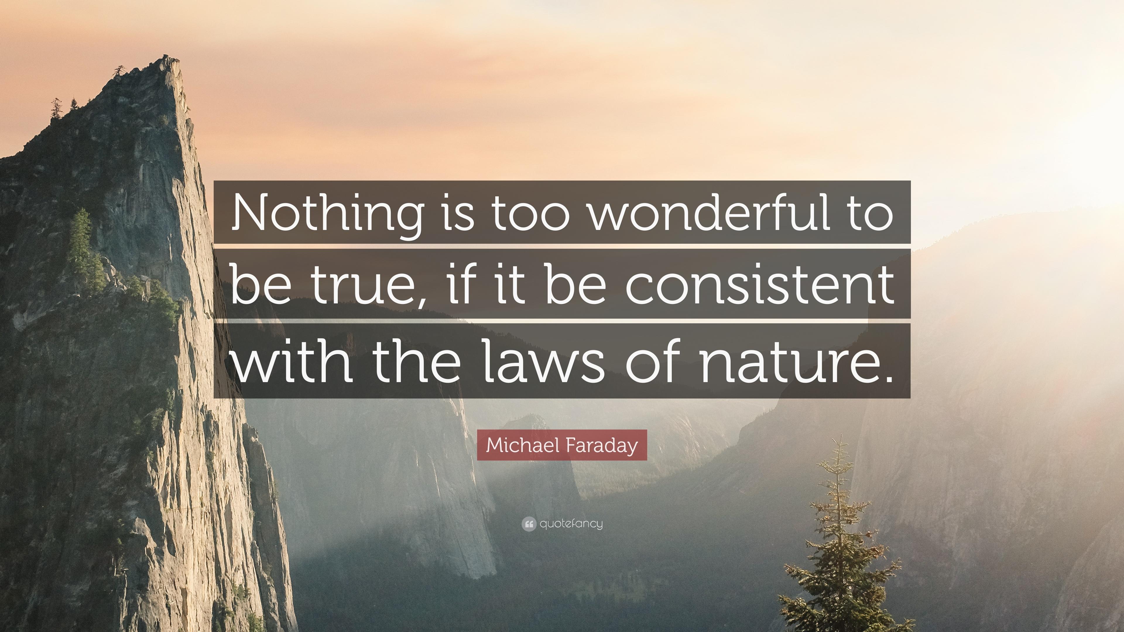 3840x2160 Michael Faraday Quote: “Nothing is too wonderful to be true, if it be consistent with the