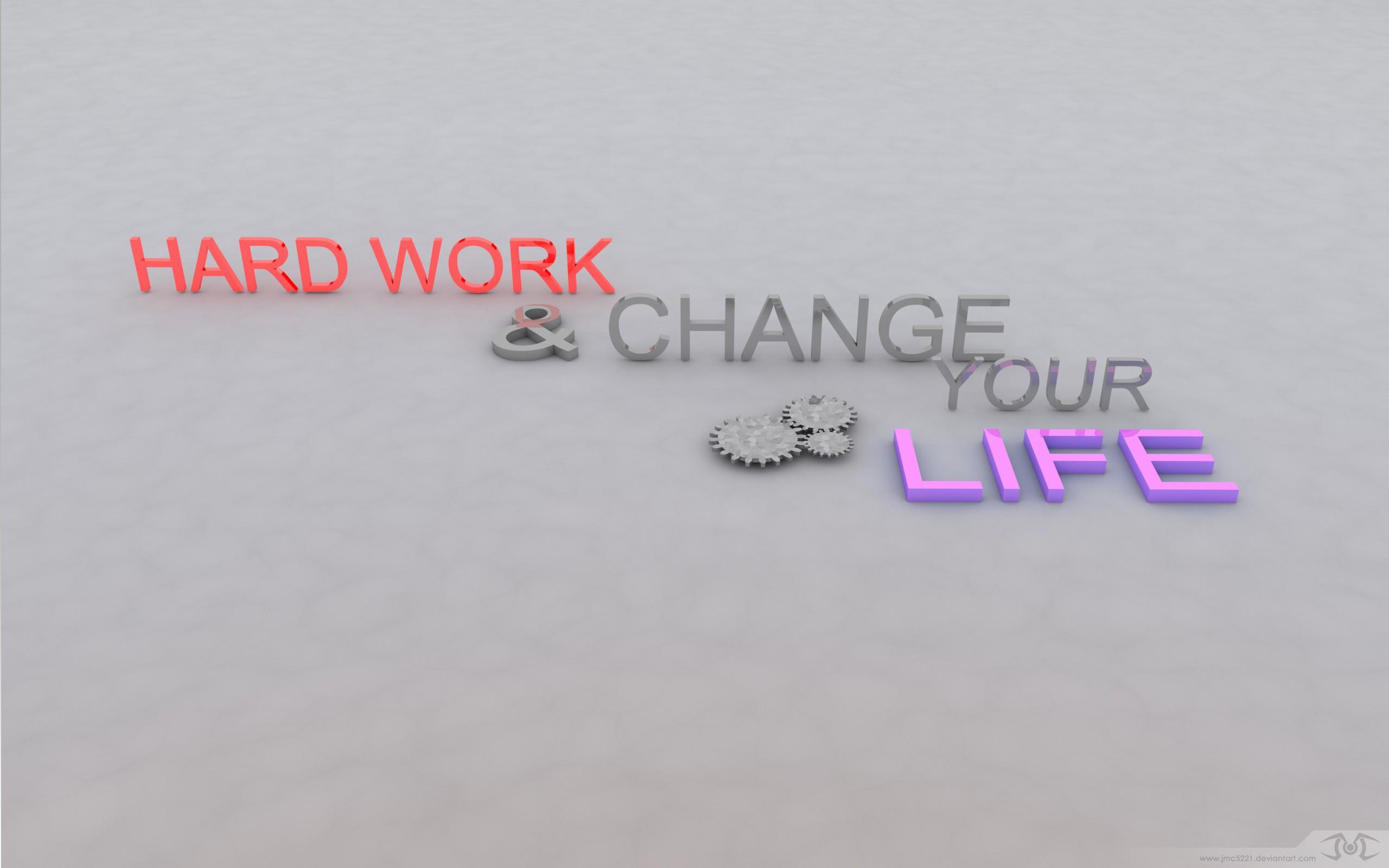 2560x1600 Hard work will change your life Desktop wallpaper 1920x1080