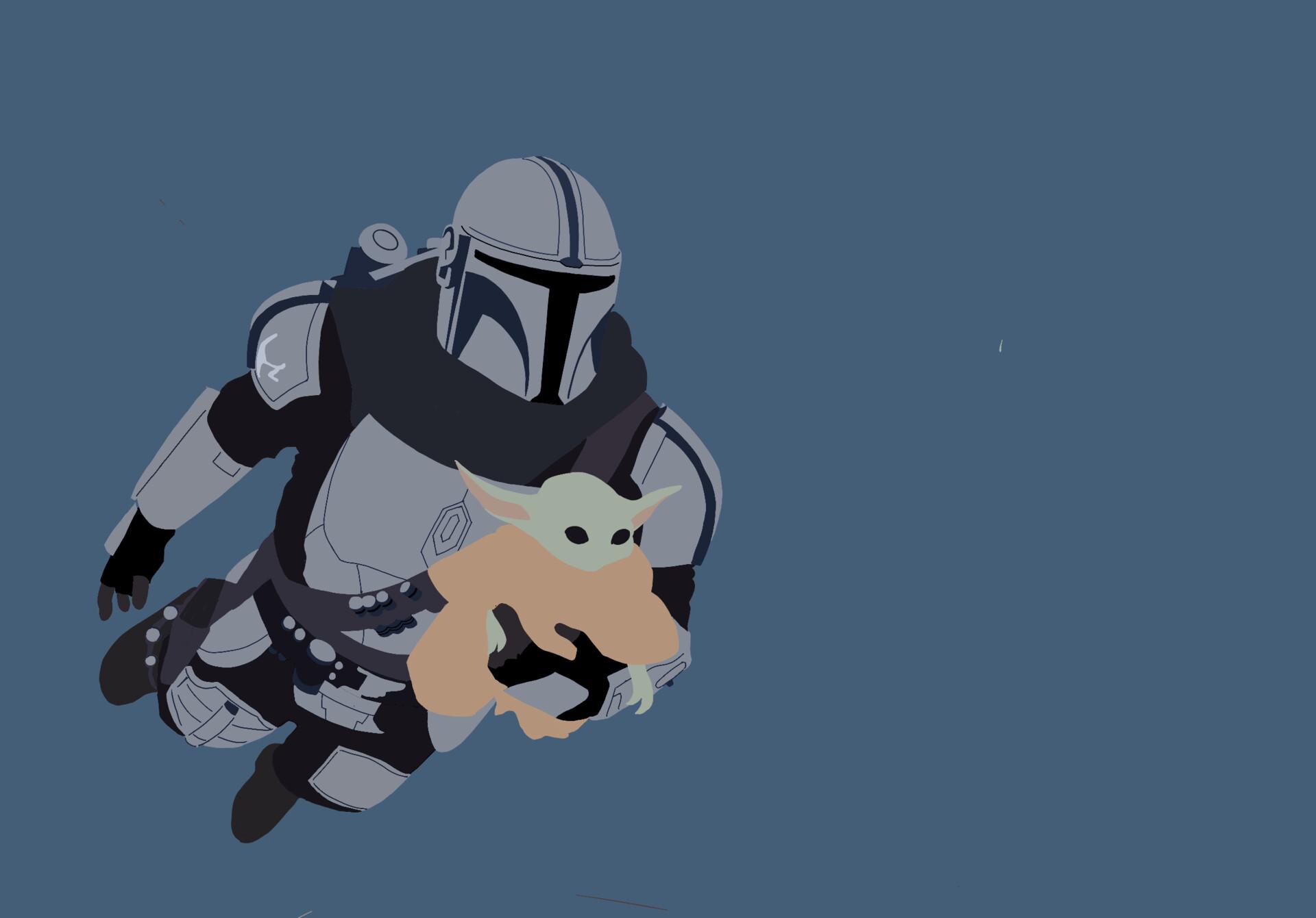 1920x1341 Din Djarin and Grogu-The Mandalorian