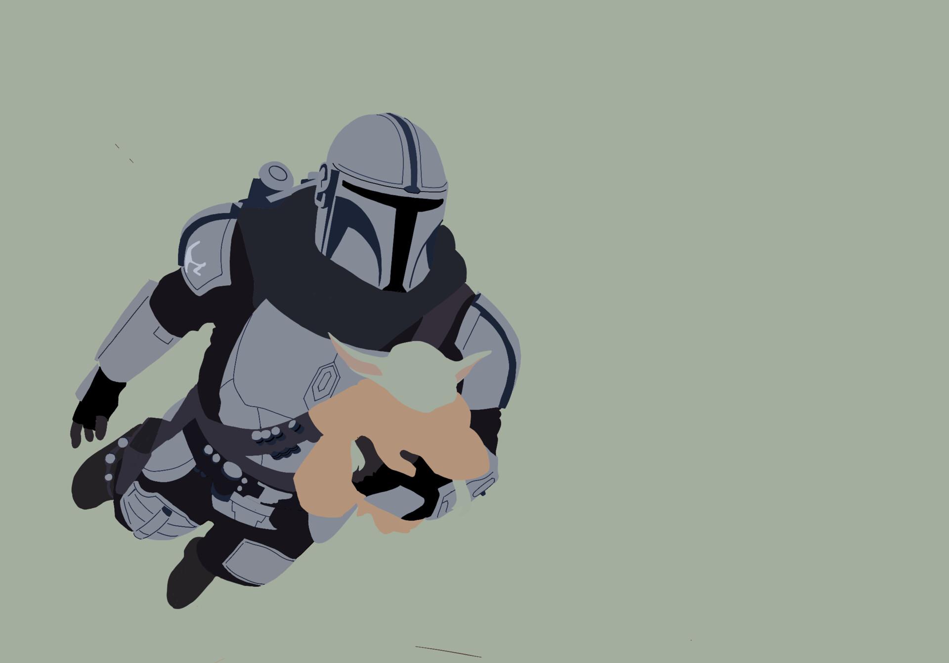 1920x1341 Din Djarin and Grogu-The Mandalorian