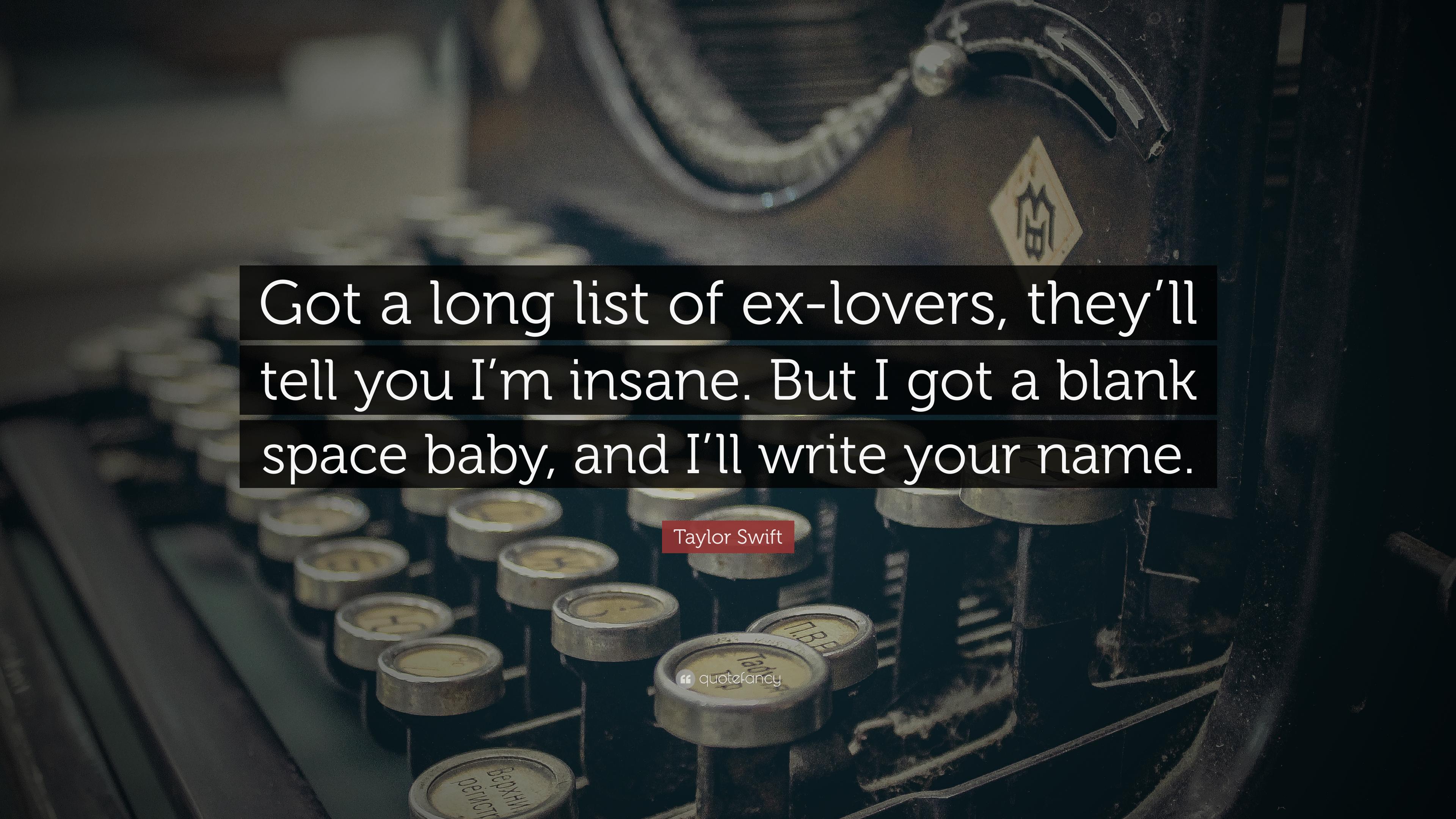 3840x2160 Taylor Swift Quote: “Got A Long List Of Ex Lovers, They'll Tell You I'm