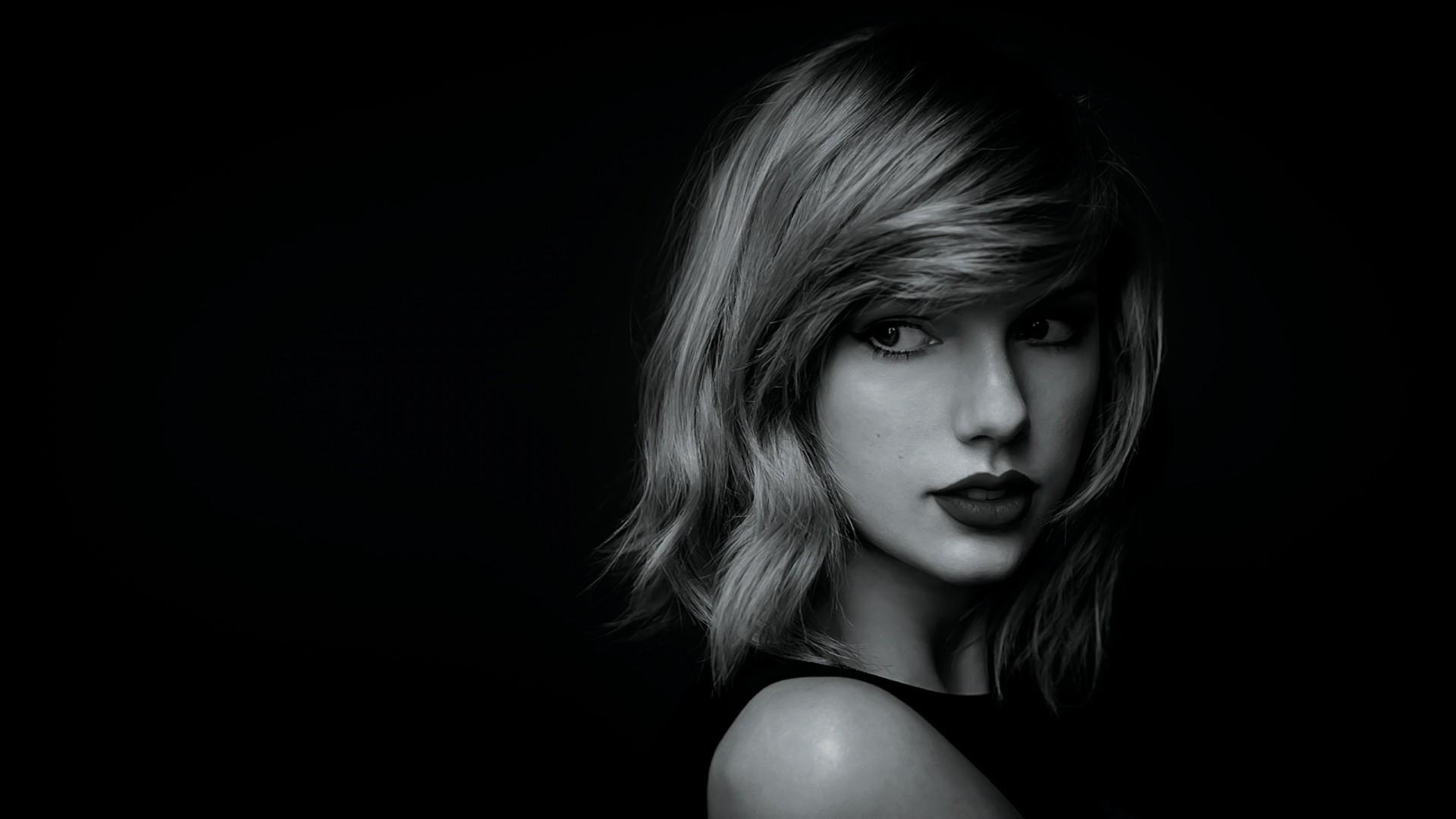 1920x1080 Taylor Swift Black N White Wallpaper Download Free