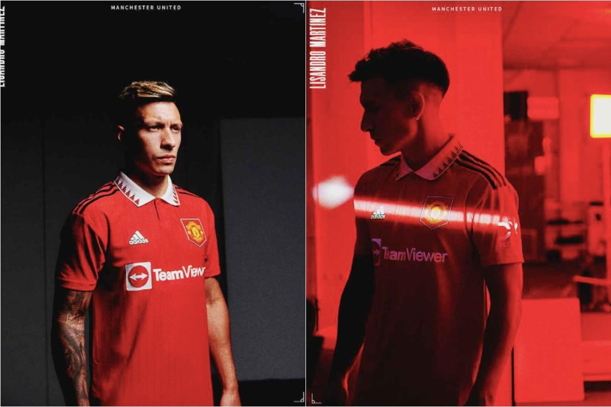 1200x800 Photo) Manchester United release first picture of Lisandro Martinez in home and away kit