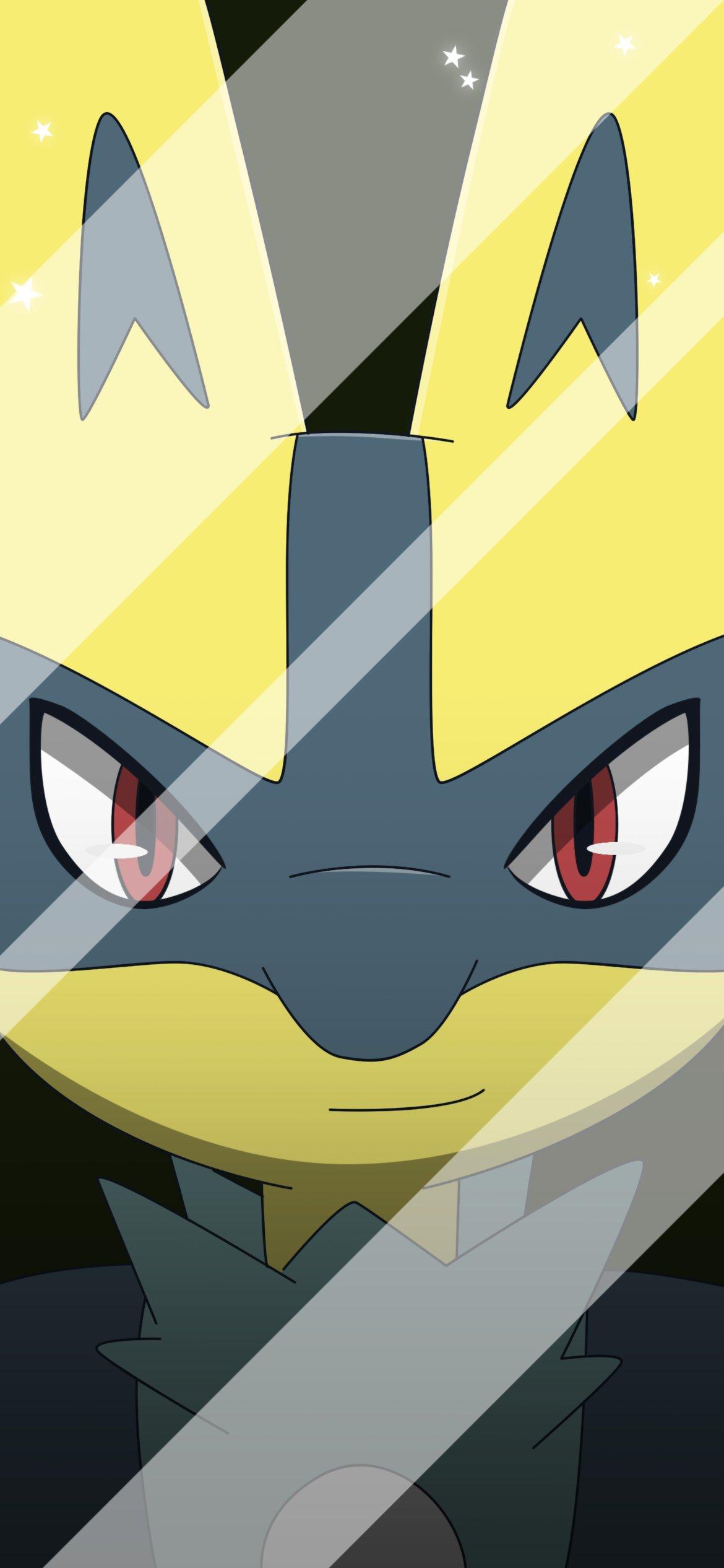 1170x2532 All0412 ✪émon Mobile Wallpaper: Lucario #Shiny #Sinnoh #Fanart