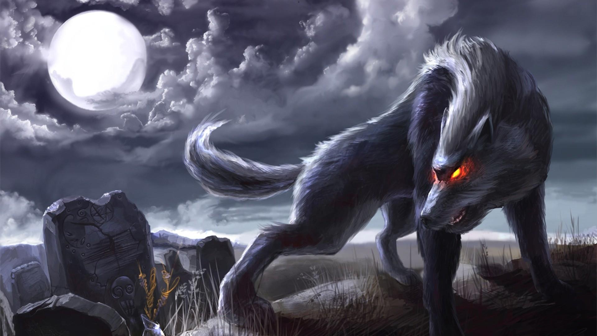1920x1080 Wolf Howling At The Moon Wallpaper