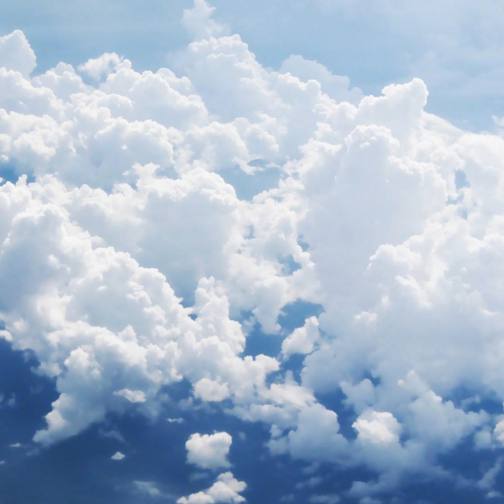 1024x1024 Clouds Aerial Retina Wallpaper for iPhone Pro Max, X, 6