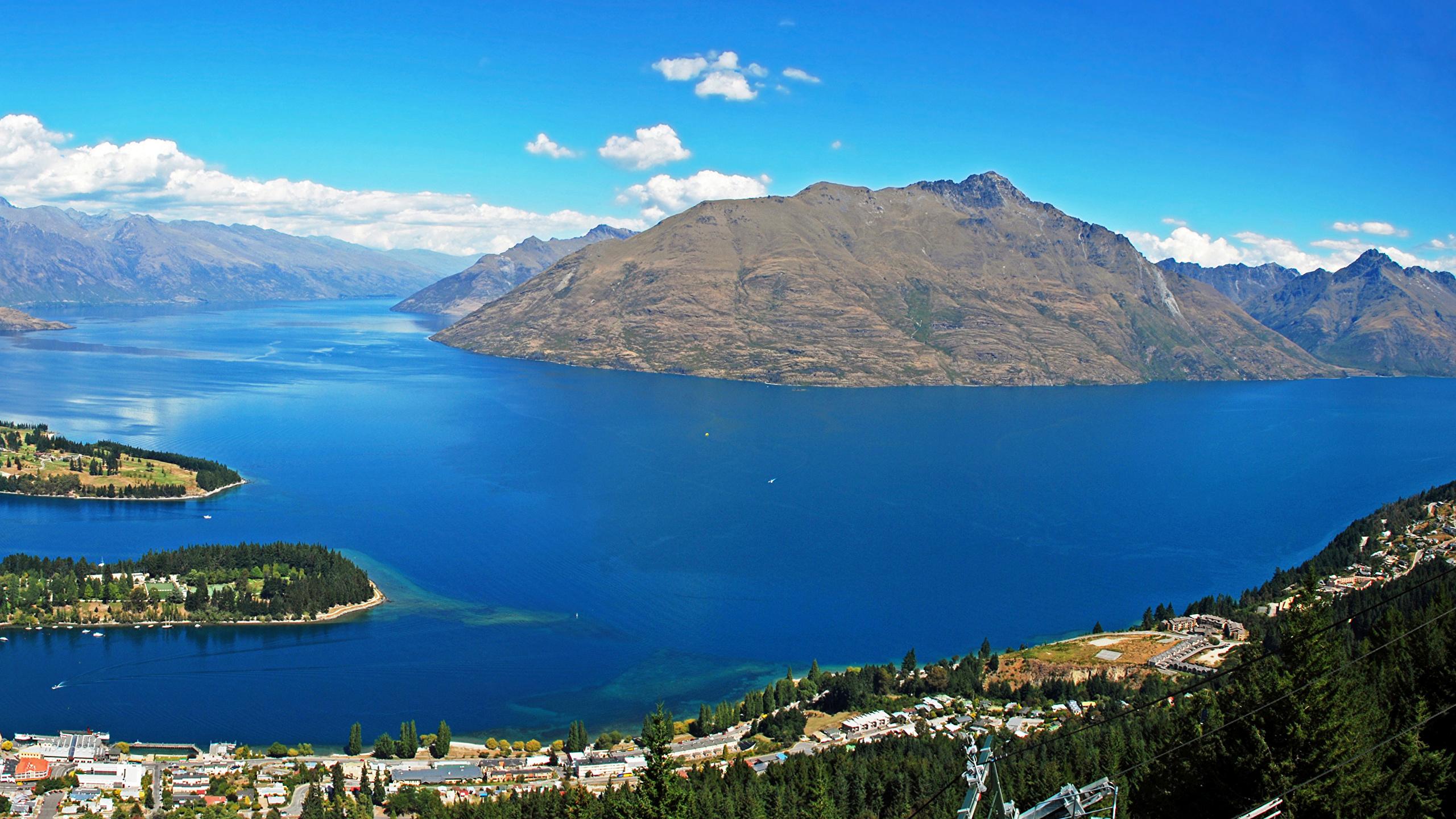 2560x1440 Desktop Wallpaper New Zealand Nelson Sea Nature mountain 2560x1440