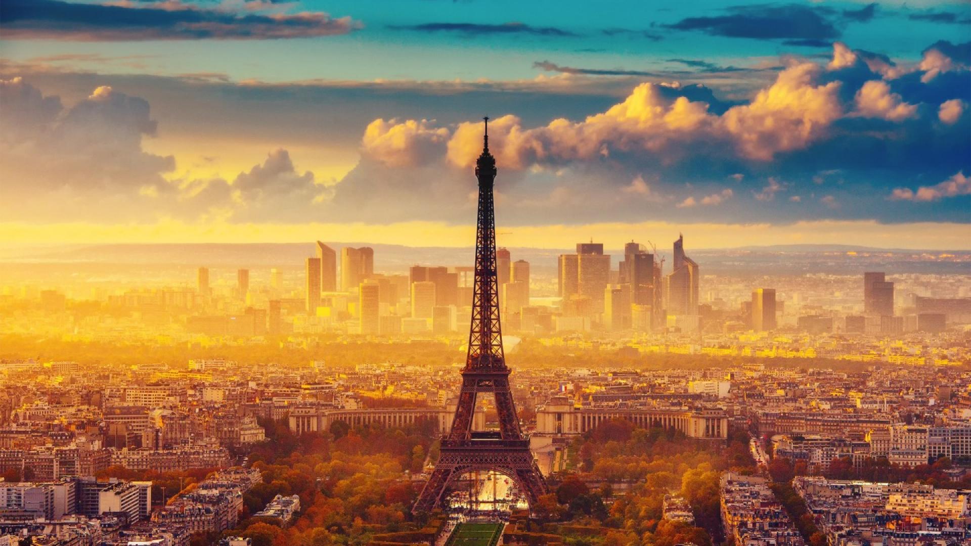 Hình nền HD 1920x1080 tháp Eiffel, Pháp, tòa nhà