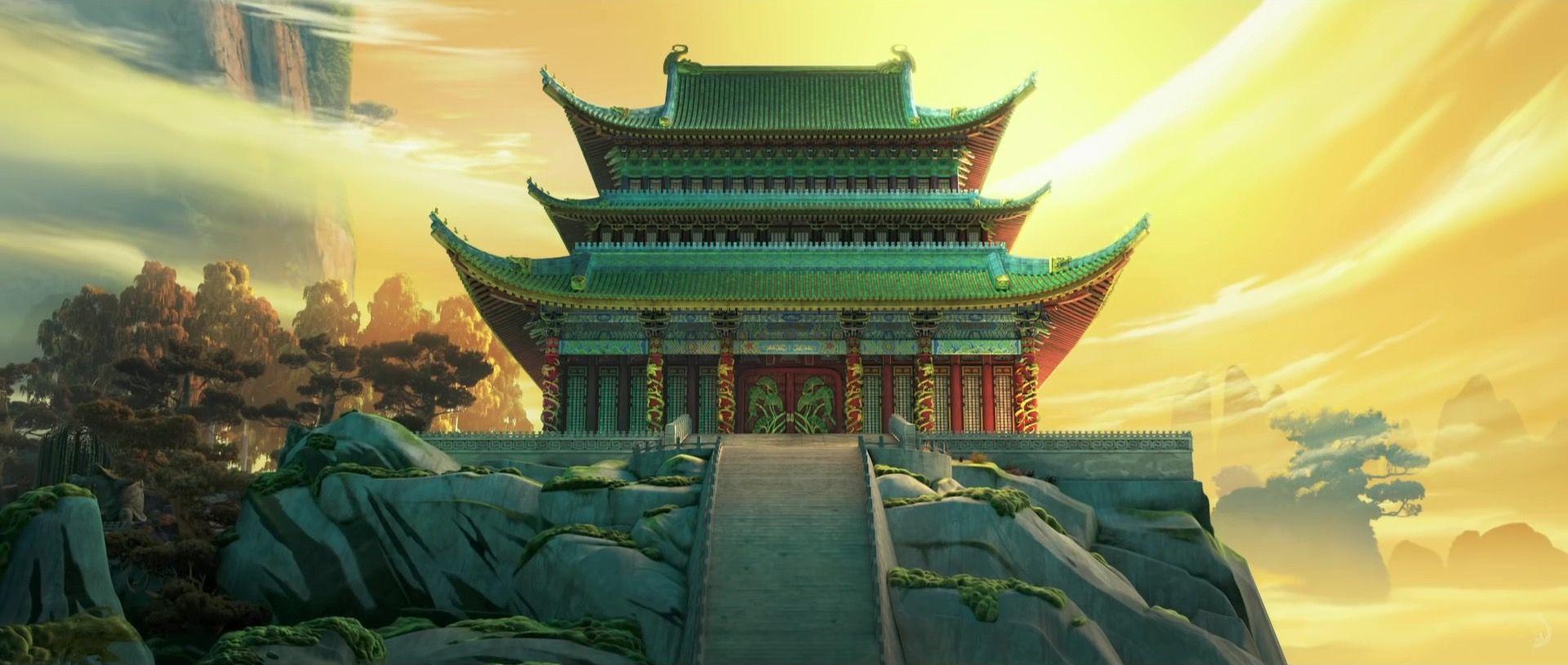 1920x815 Jade Palace from Kung Fu Panda 3 Desktop Wallpaper