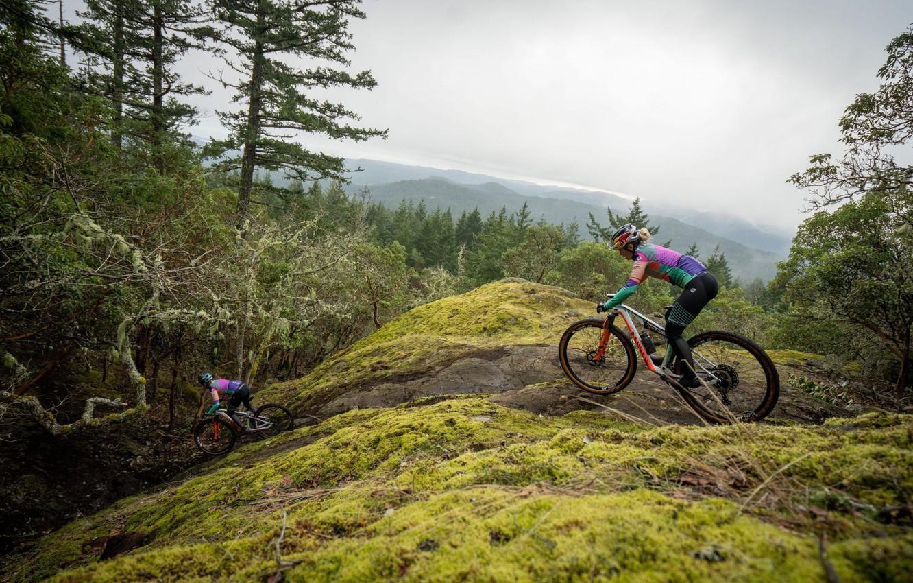 1332x850 Wallpaper bike, girls, bicycle, girls, Racing, mtb, Sport, Canyon, Mountain Bike, Bike •, Laurie Arsenault, Emily Batty image for desktop, section спорт