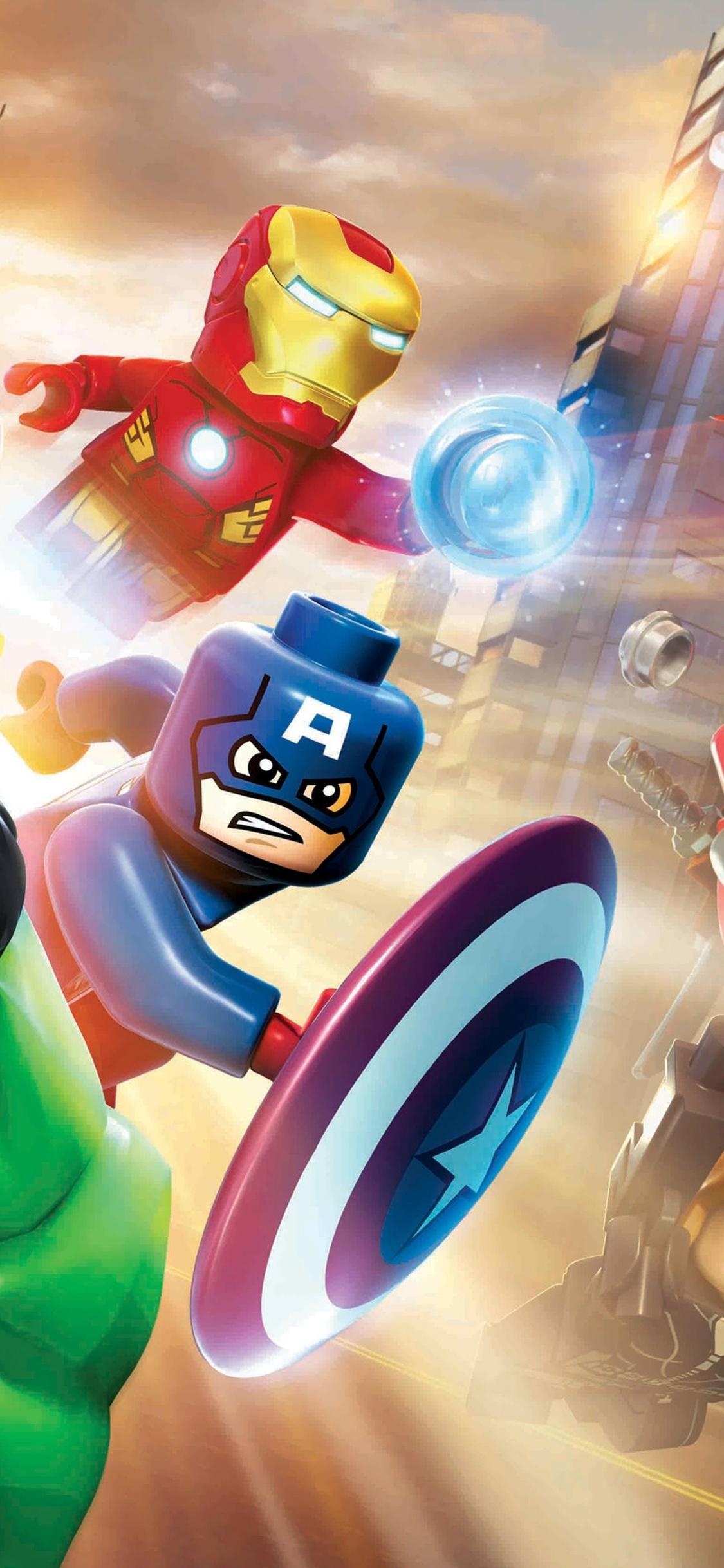 1125x2436 Marvel Lego Superheroes iPhone XS, iPhone iPhone X HD 4k Wallpaper, Image, Background, Photo and Picture