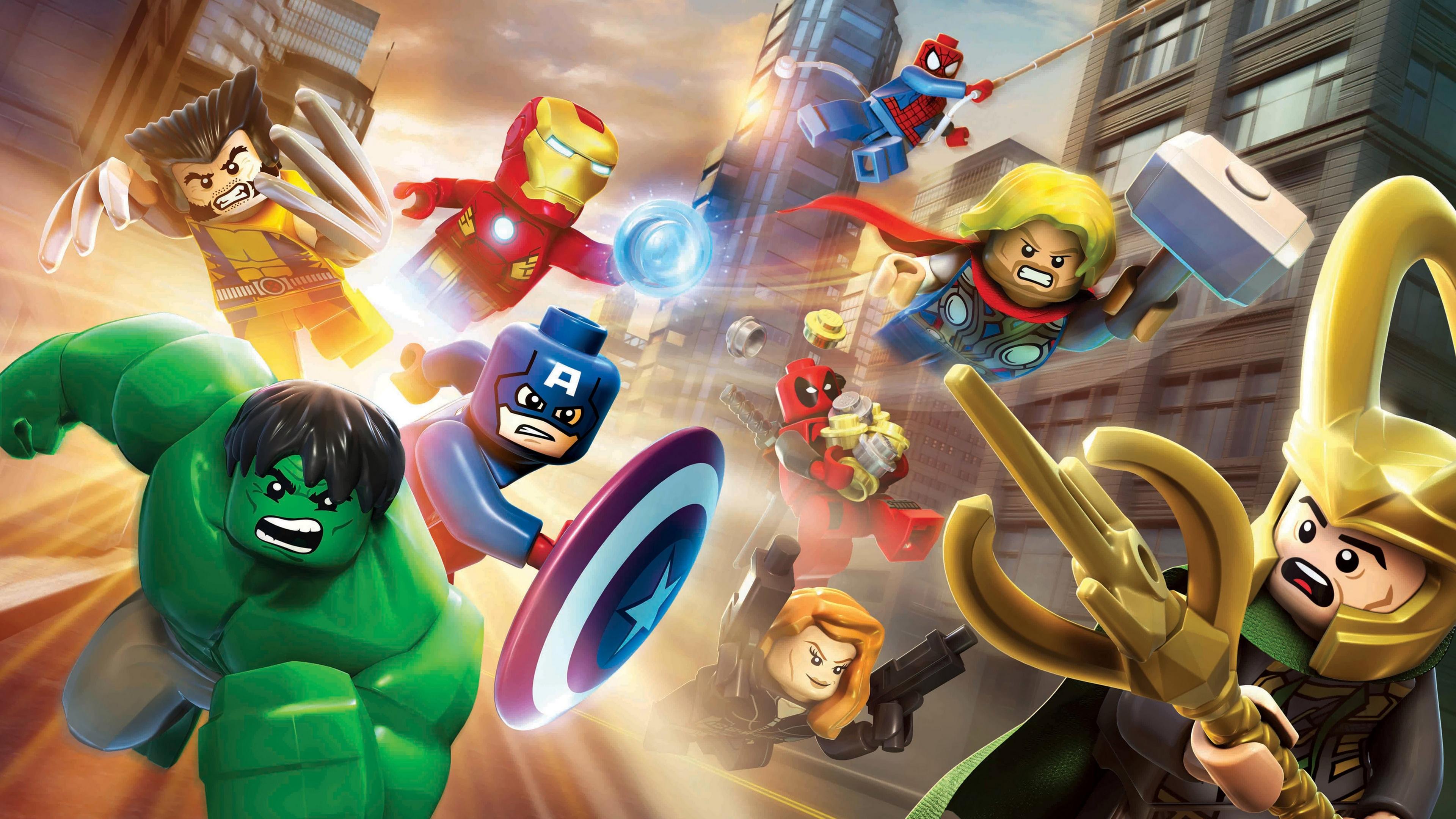 3840x2160 Wallpaper / marvel, lego, superheroes, hd, 4k, 5k, hulk, loki, iron man, thor, captain america free download