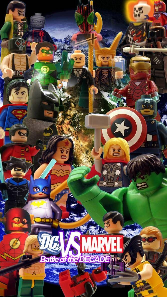 670x1192 LEGO DC Vs MARVEL: Battle of the Decade Poster. Lego wallpaper, Lego dc, Lego marvel