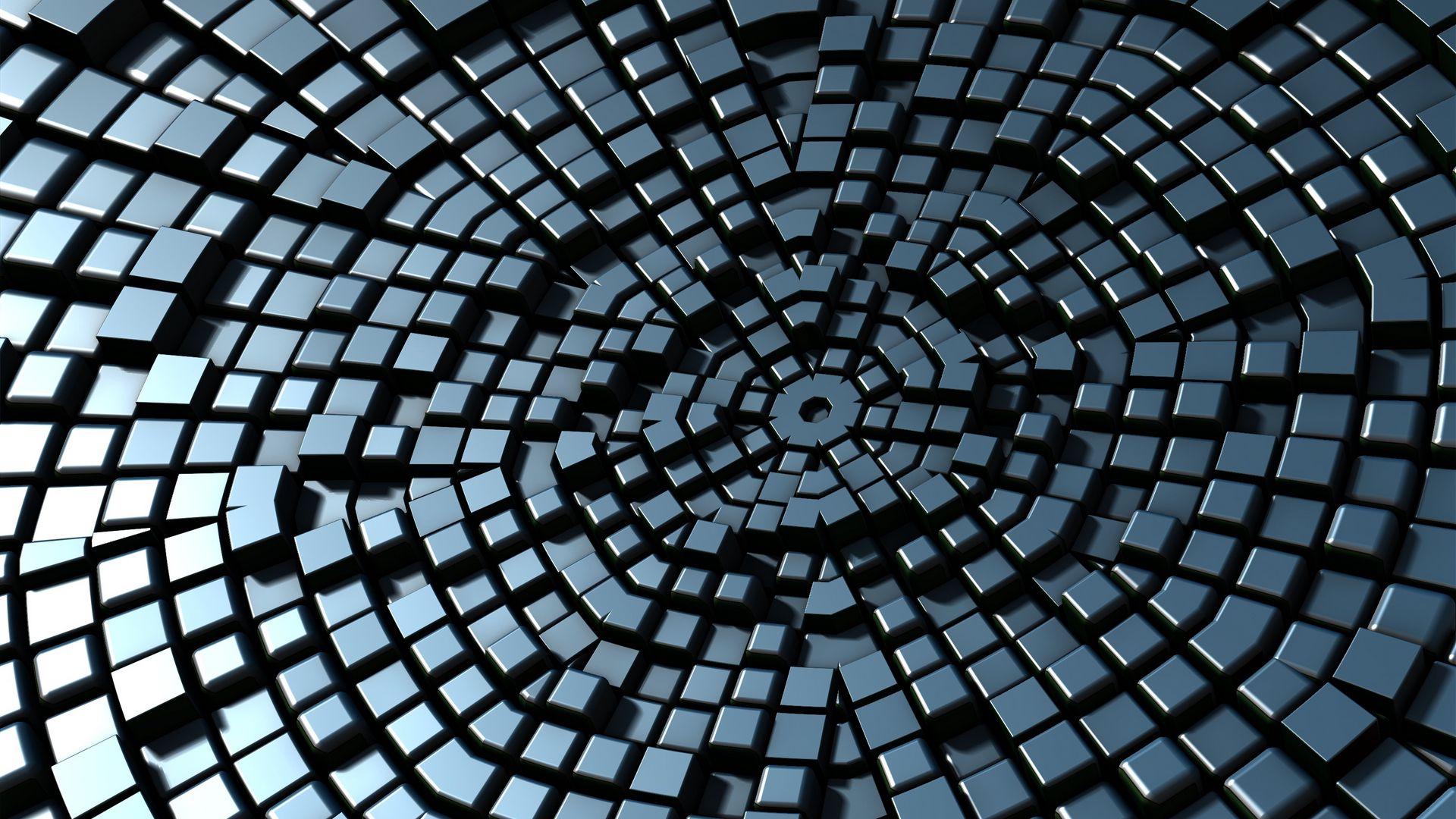 1920x1080 Download wallpaper 1920x1080 structure, cubes, blockchain, network, pattern, mosaic, 3D full hd, hdtv, fhd, 1080p HD background