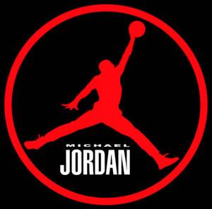 300x296 Download Circular Red Air Jordan Logo Wallpaper