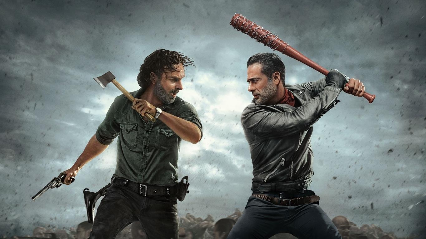 1366x768 The Walking Dead Andrew Lincoln And Jeffrey Dean Morgan 1366x768 Resolution Wallpaper, HD TV Series 4K Wallpaper, Image, Photo and Background