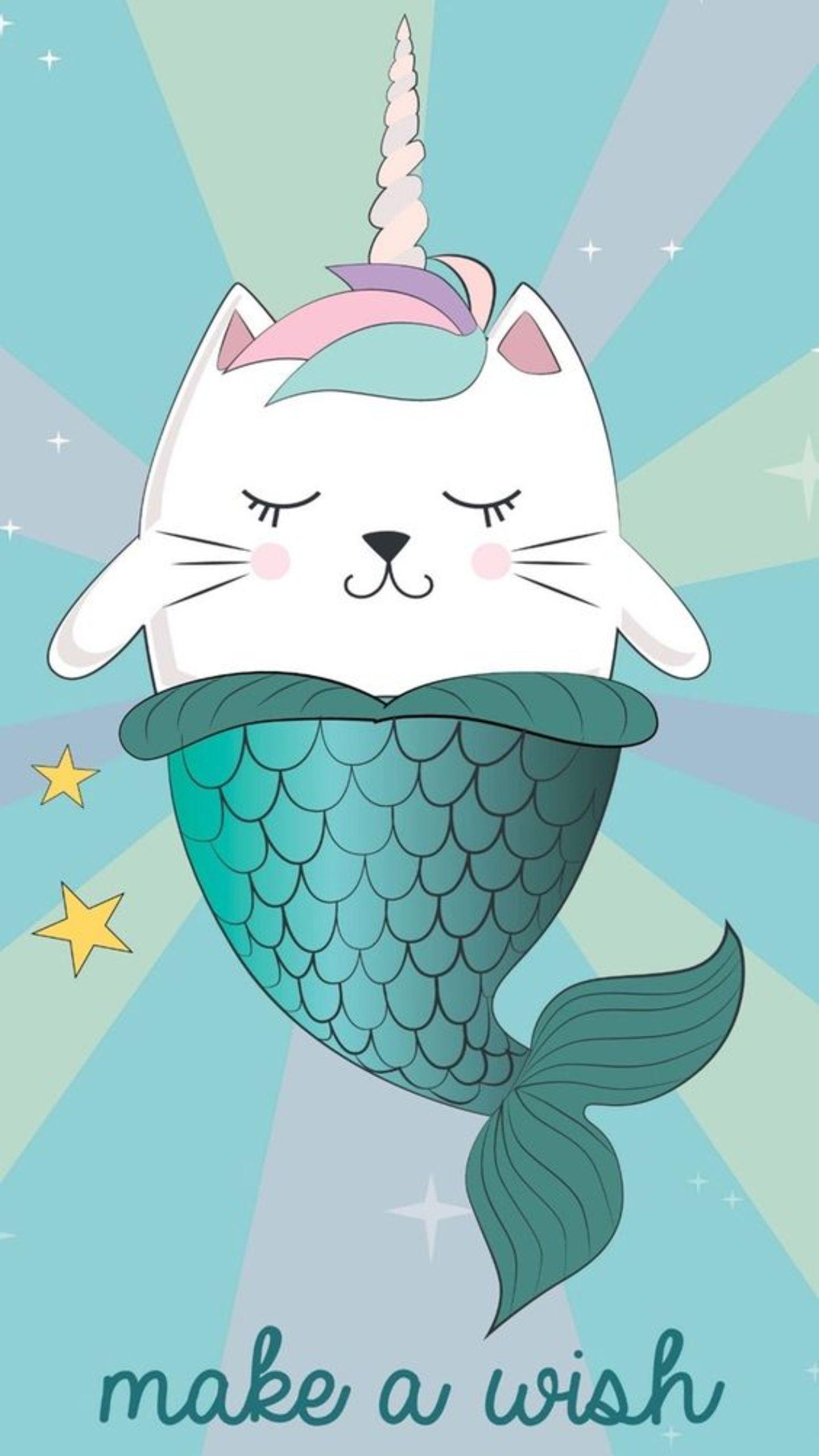 1440x2560 Unicorn Cat Wallpaper