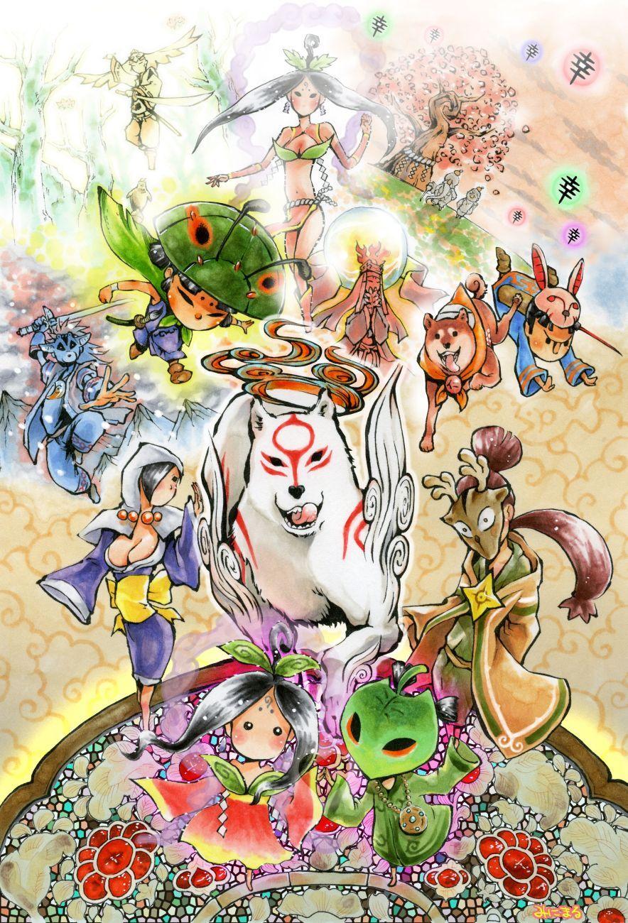 884x1300 Okami/. Okami, Amaterasu, Anime