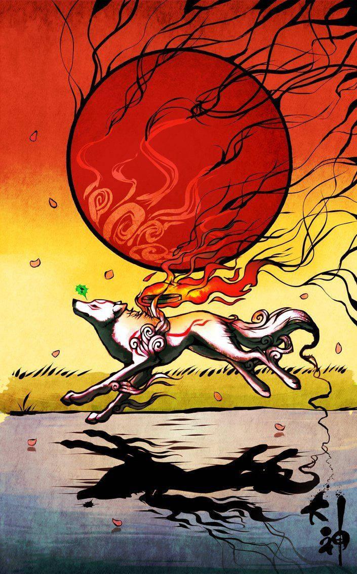 705x1134 Download Okami Digital Art Phone Wallpaper