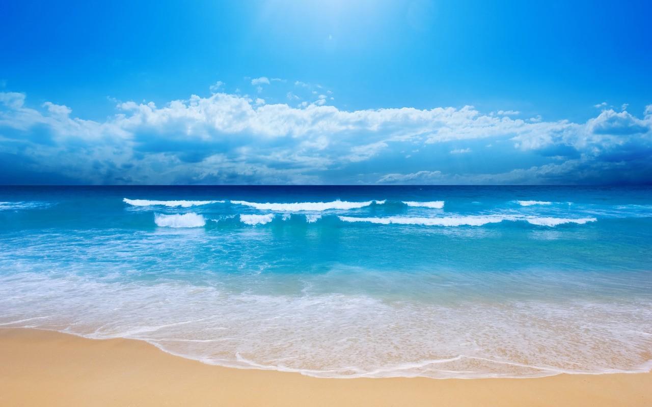 1280x800 beach, Sky, Nature, Sea, Waves Wallpaper HD / Desktop and Mobile Background