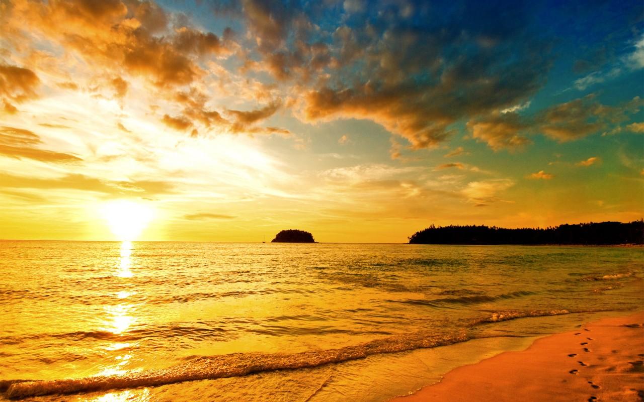 1280x800 Sunset Beach 1280x800
